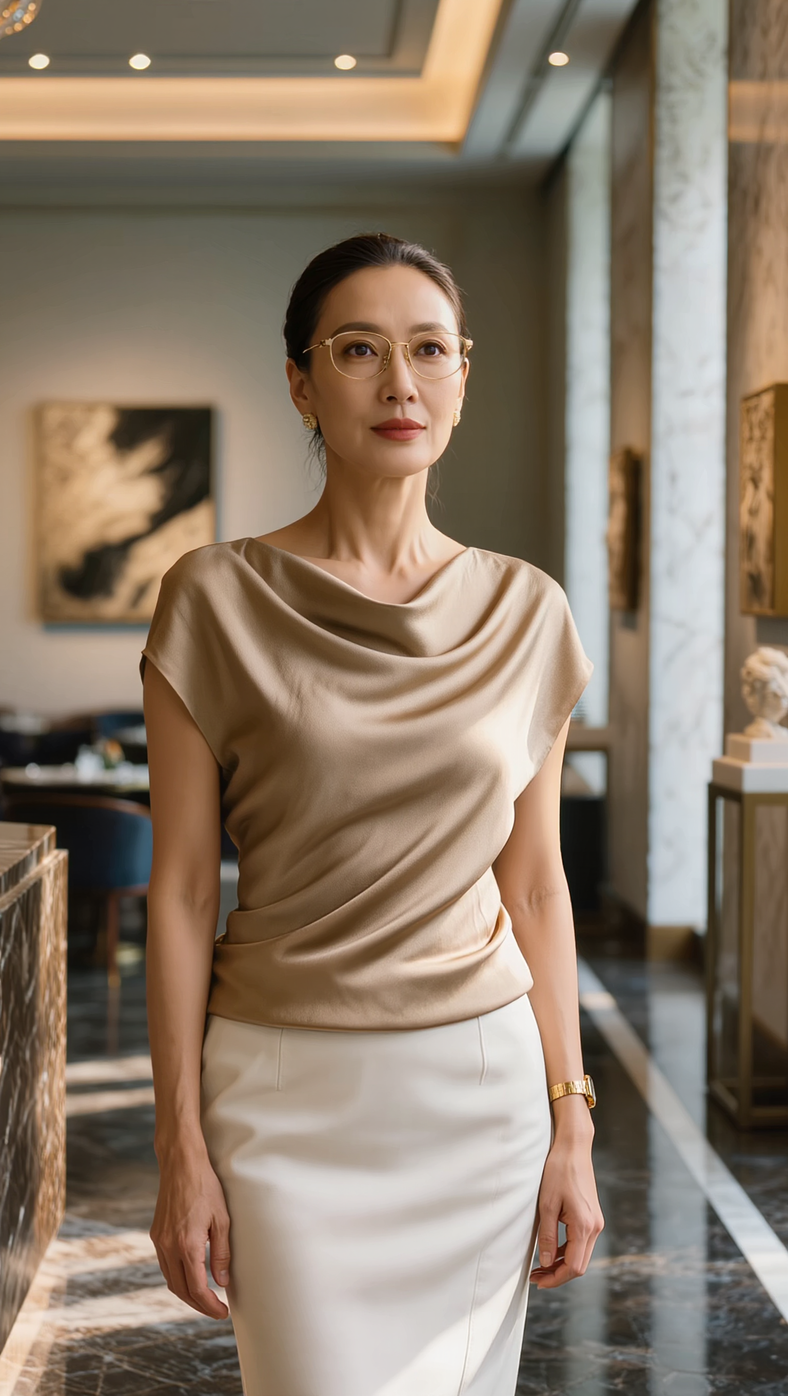 A 32yo Taiwanese woman with a tr - woman try on AI image