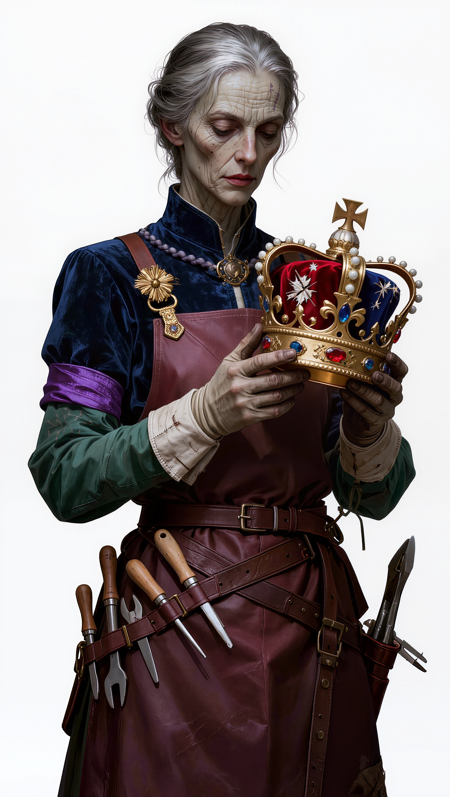 crown work of beauty - cobalt colors AI image