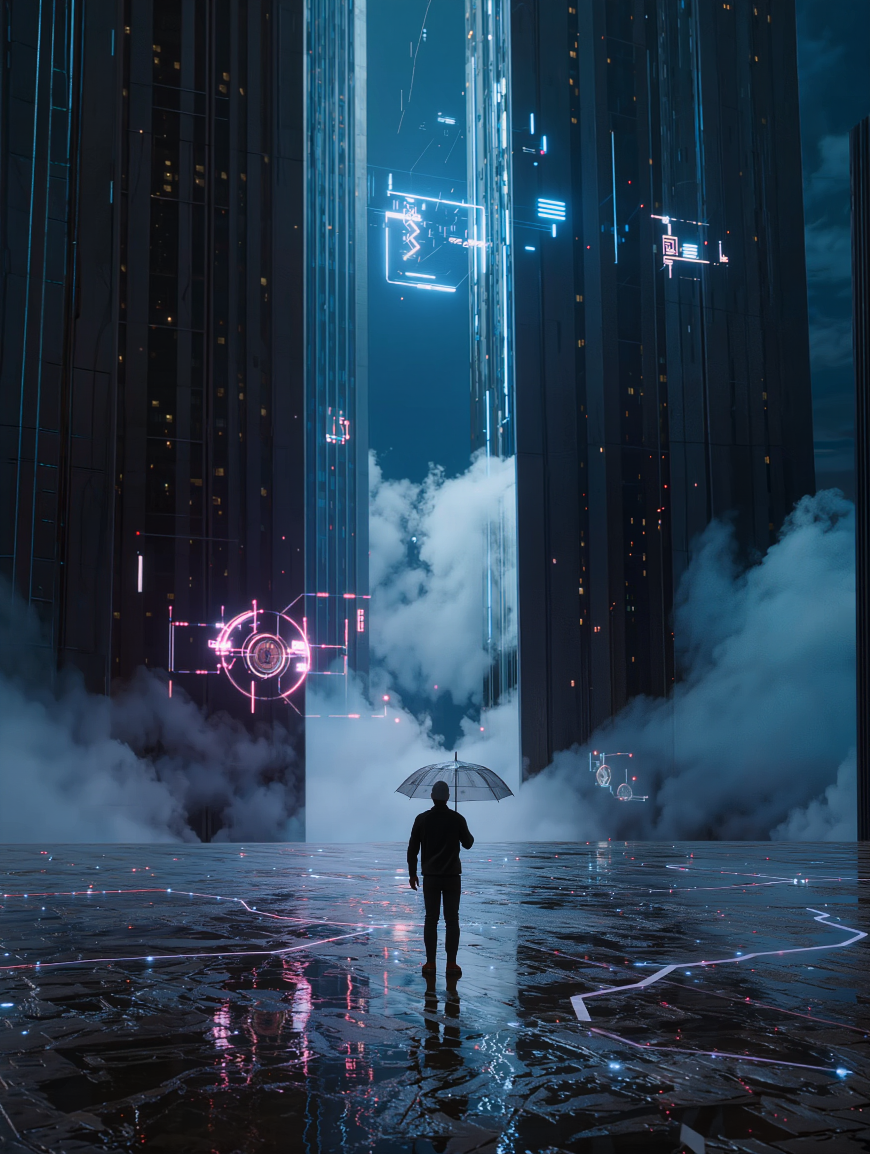 Amazing Background - cyberpunk wallpaper AI image