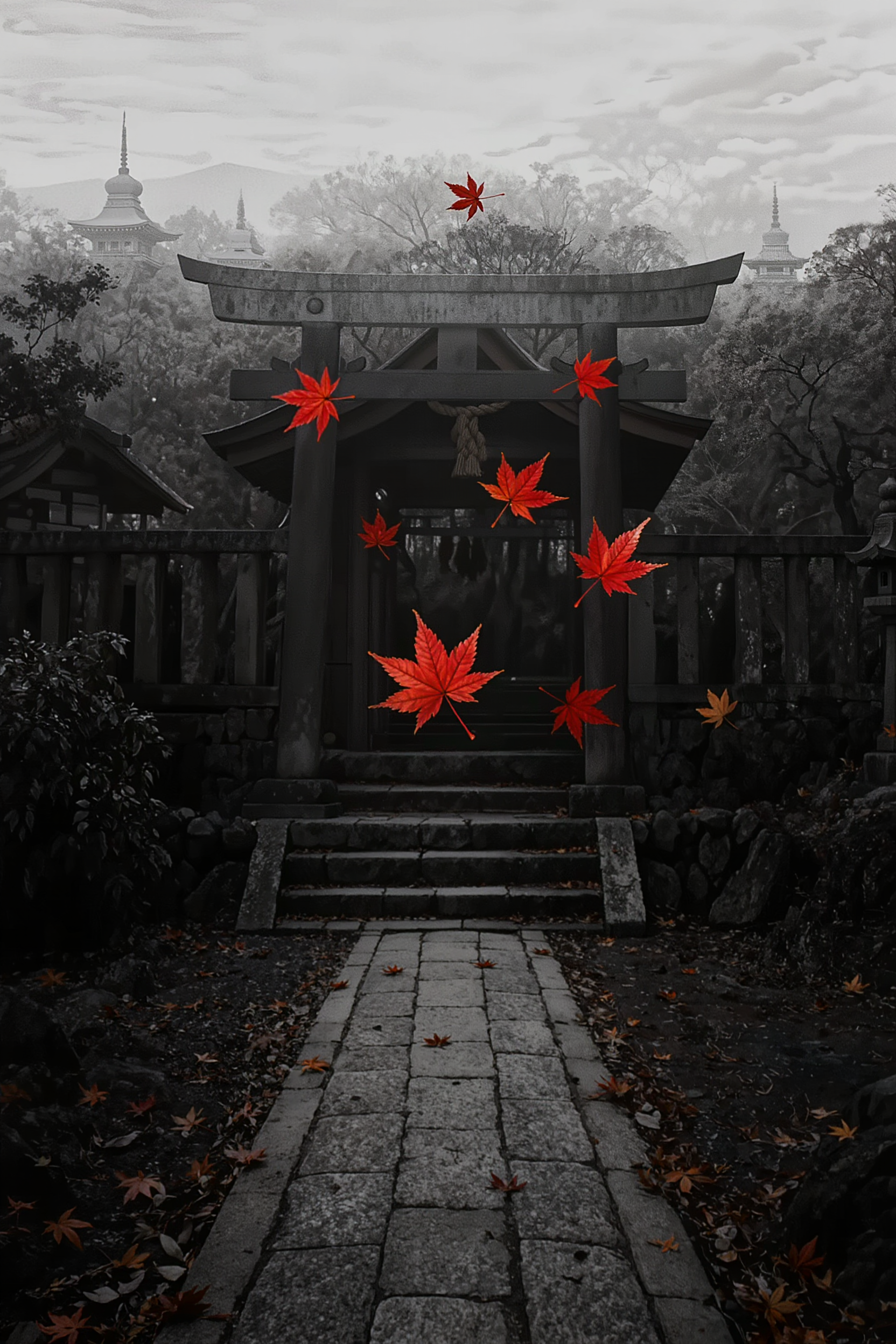 Kling AI work 311434569614602 - maple leaves clip art AI image