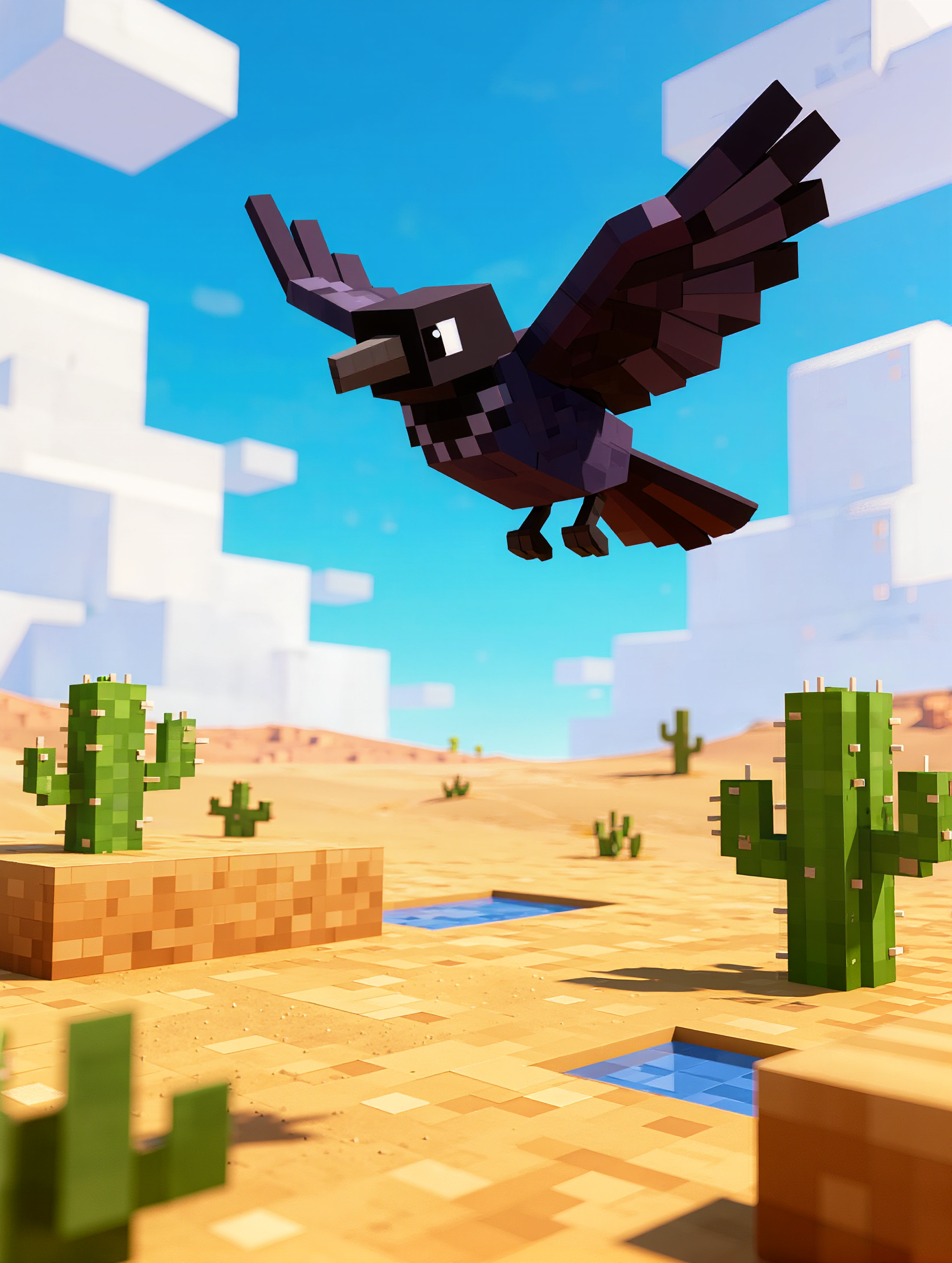 Kling AI work 312868534665055 - flies minecraft AI image