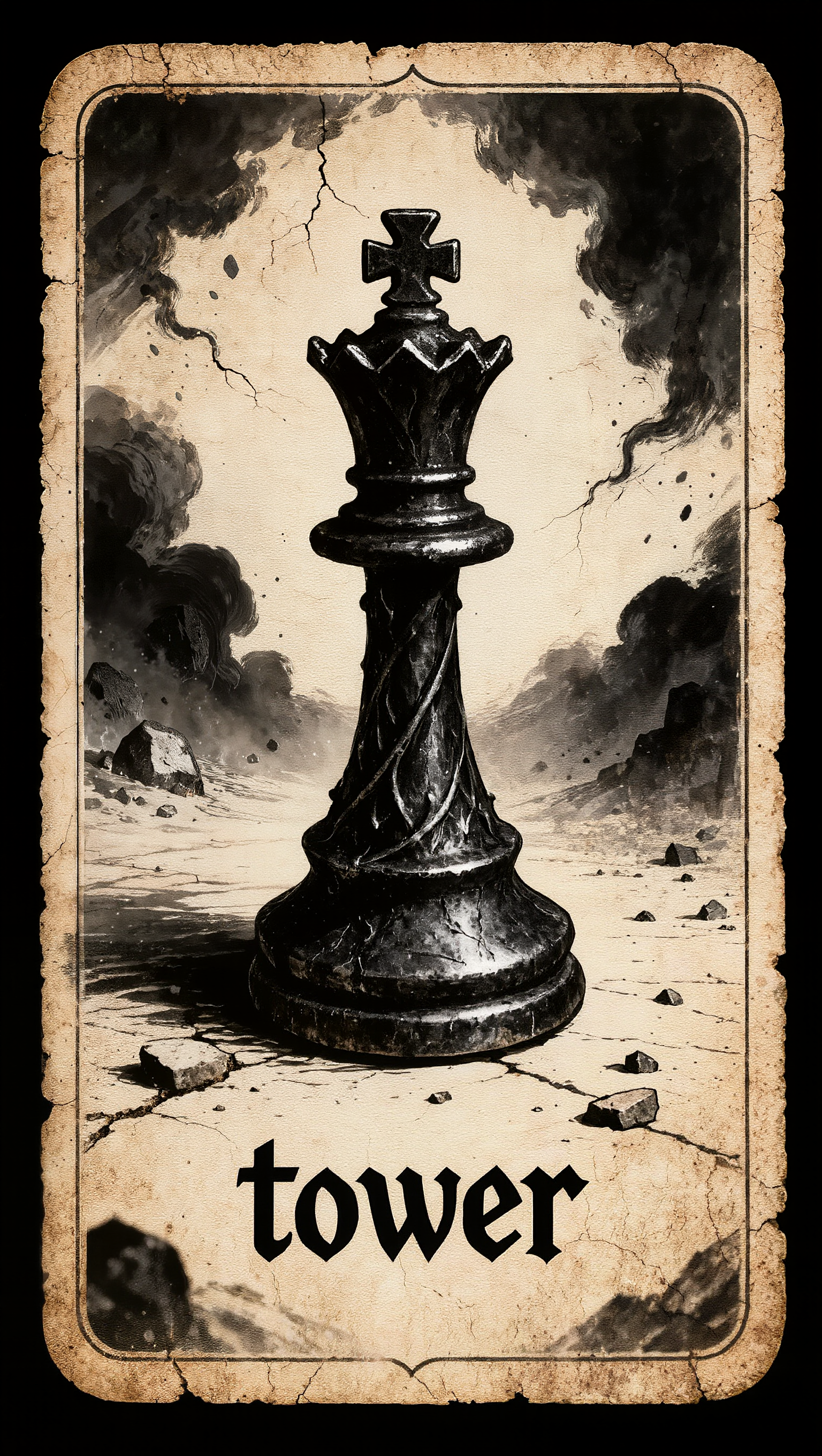 tarot tower card - xmas card generator AI image