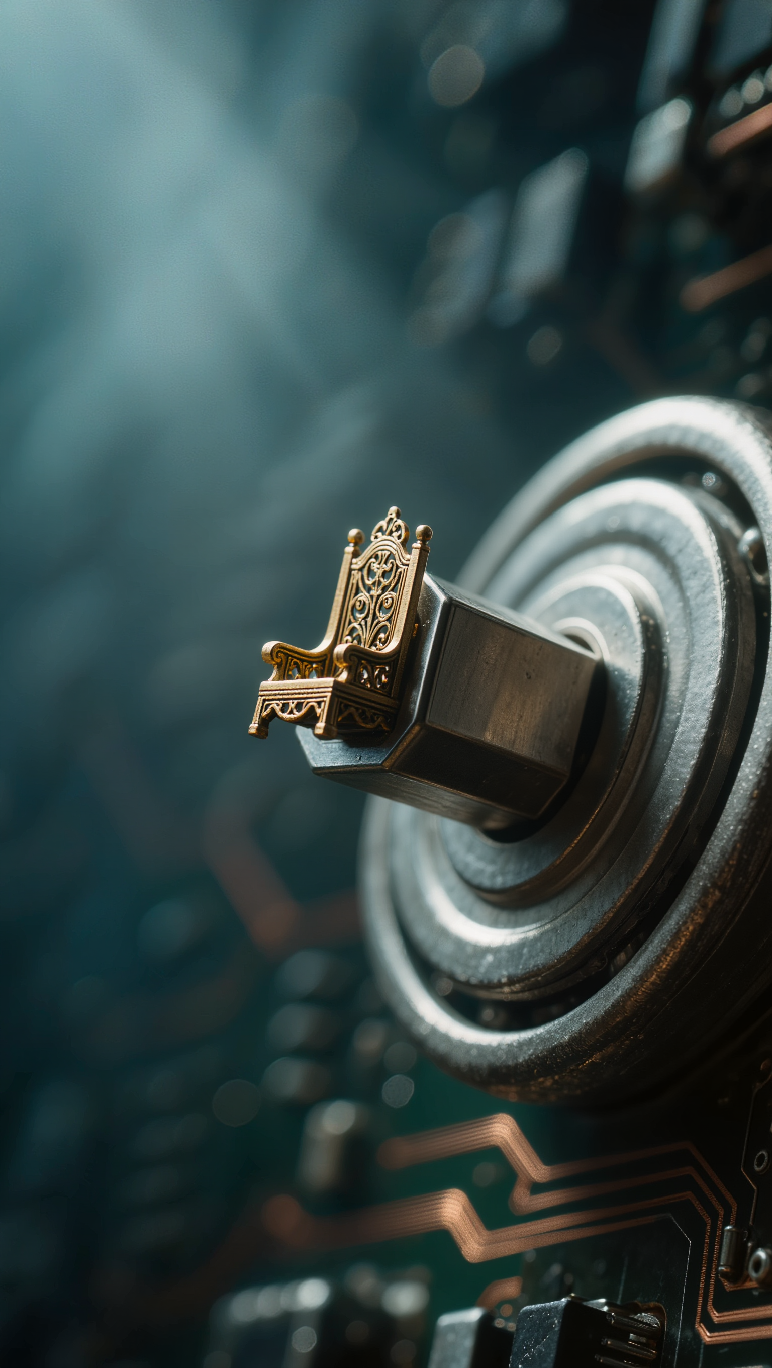 The 9-Volt King - hexagonal lighting AI image