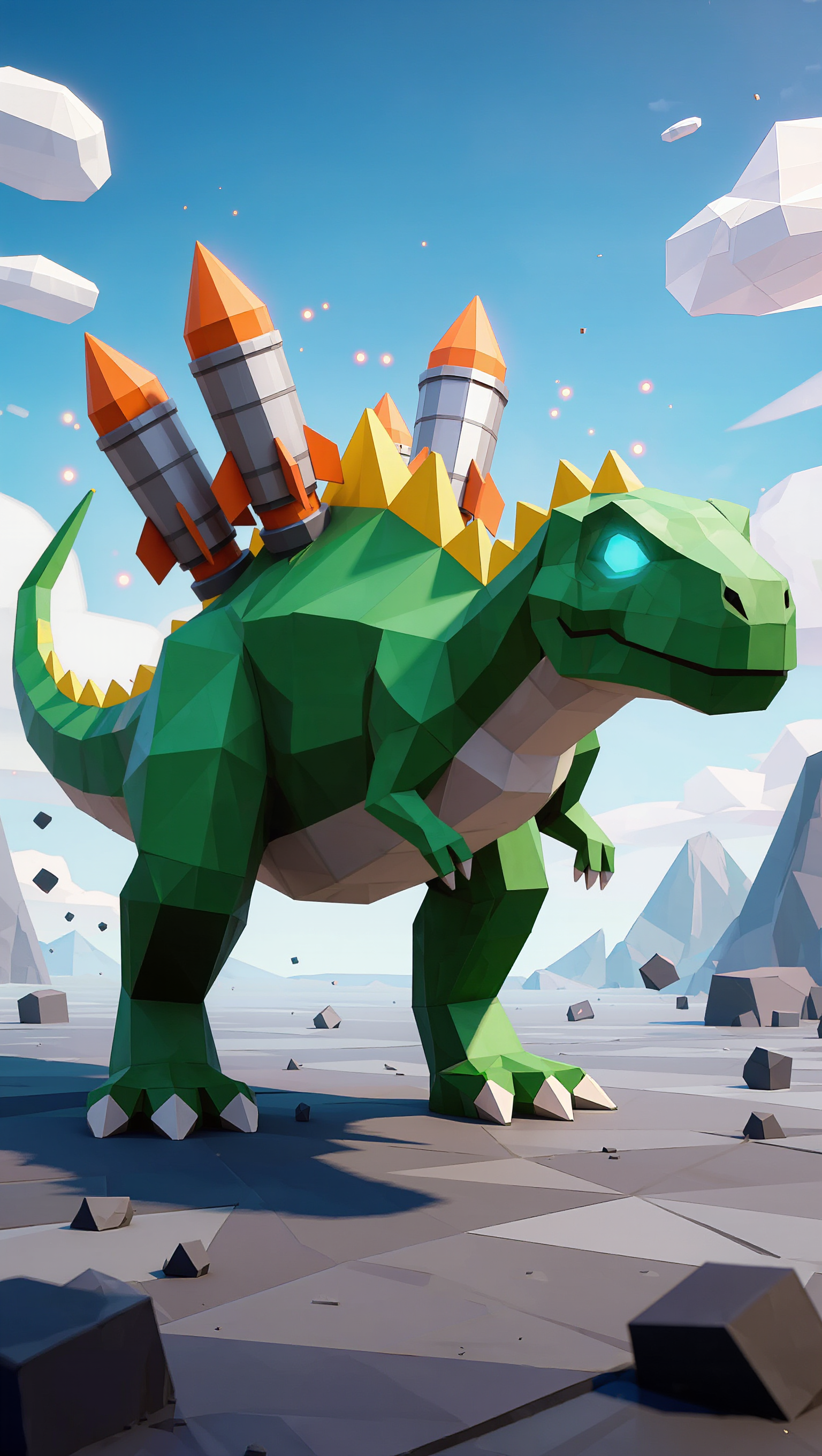 dinosaur polygon - dinosaur animation AI image