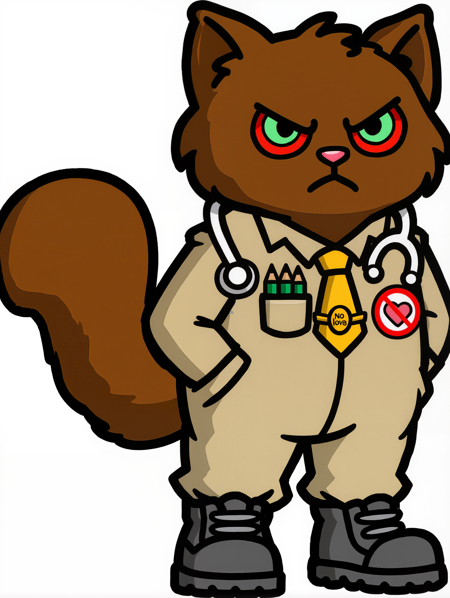 Angry Cat - cat ai AI image