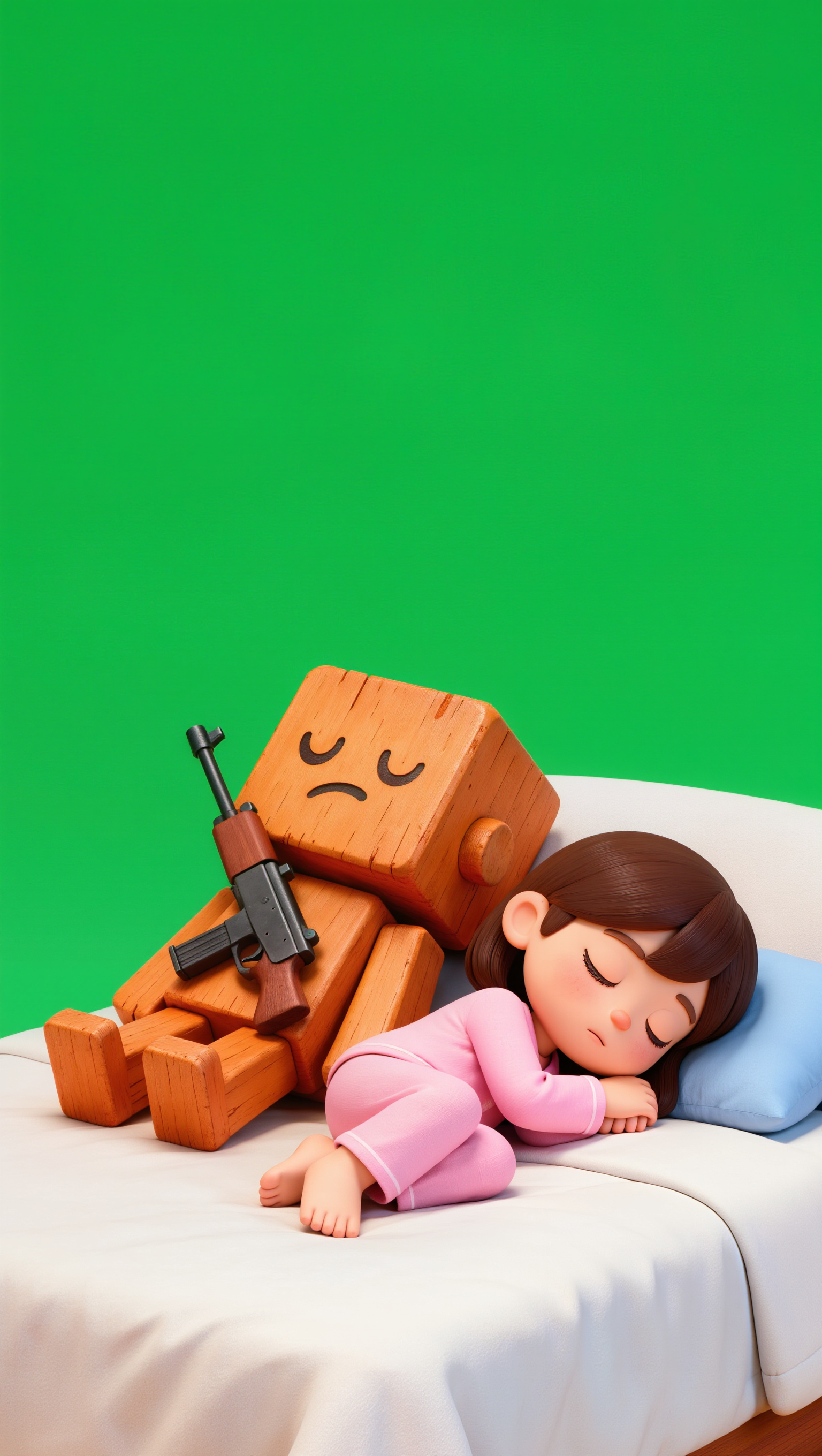 Kling AI work 315037247666910 - gun green screen AI image