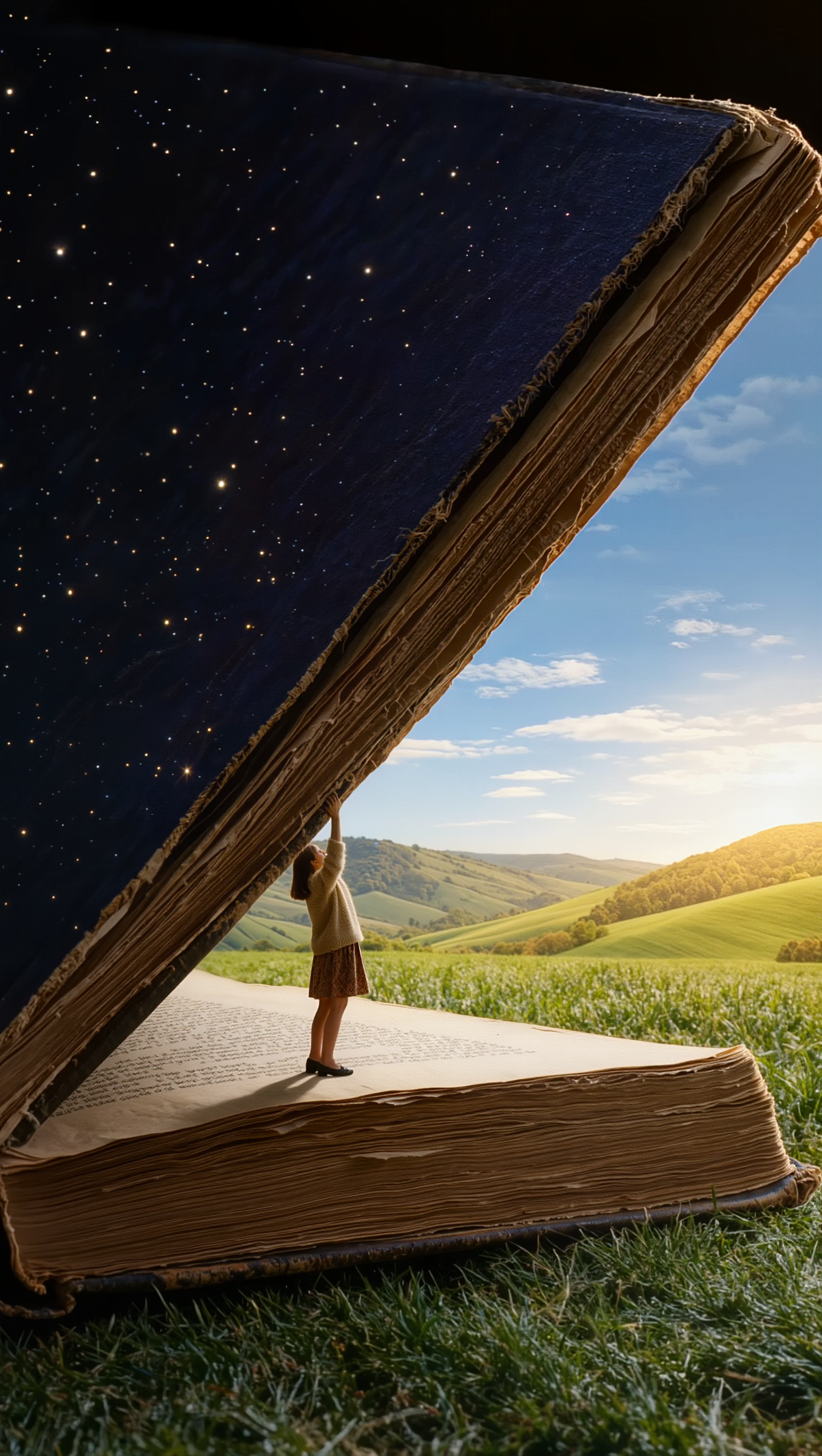 Holding Up the Night - ai book cover AI image