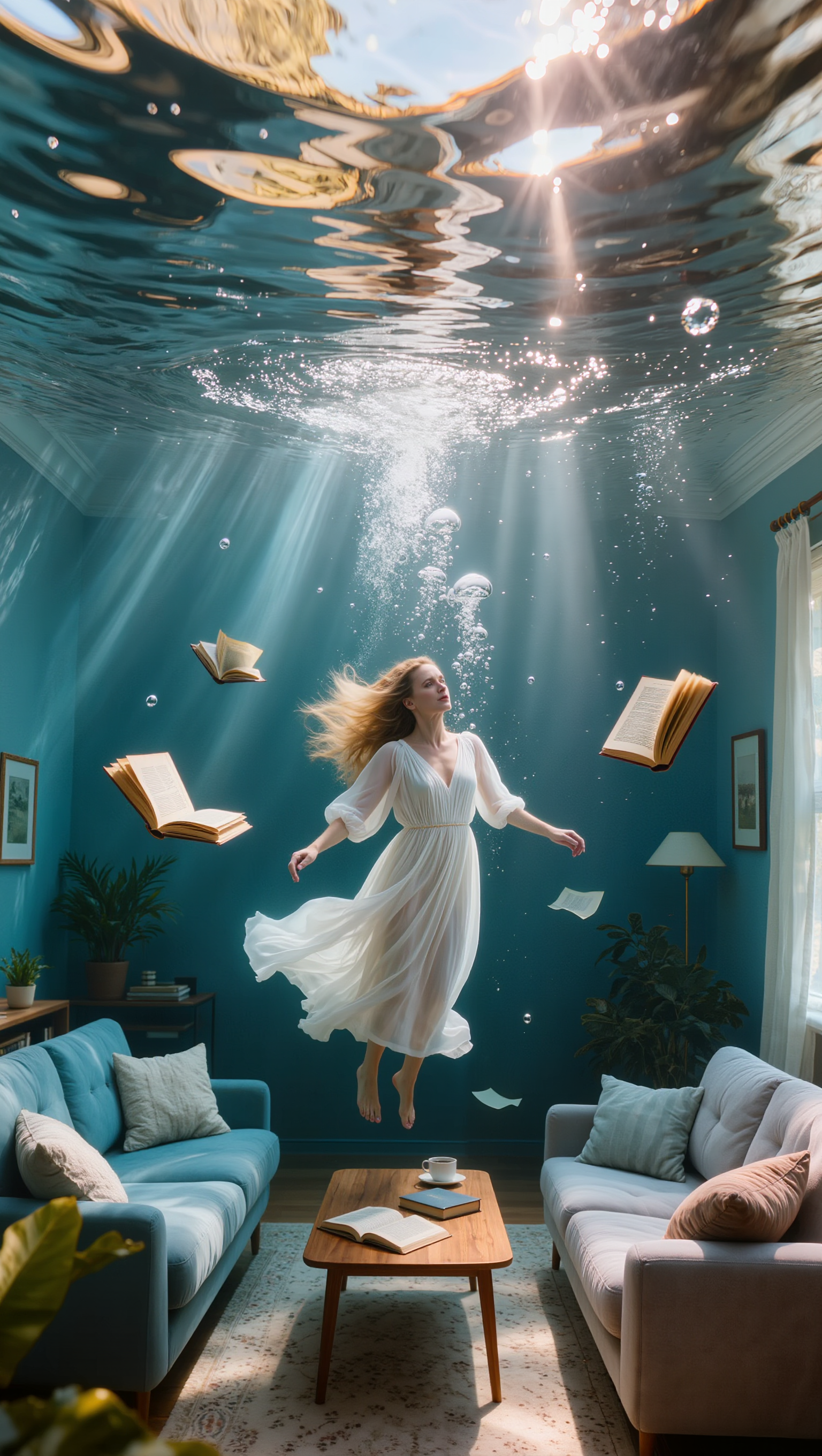 Floating in a Quiet Dream - ai dream art v1.2.0 AI image