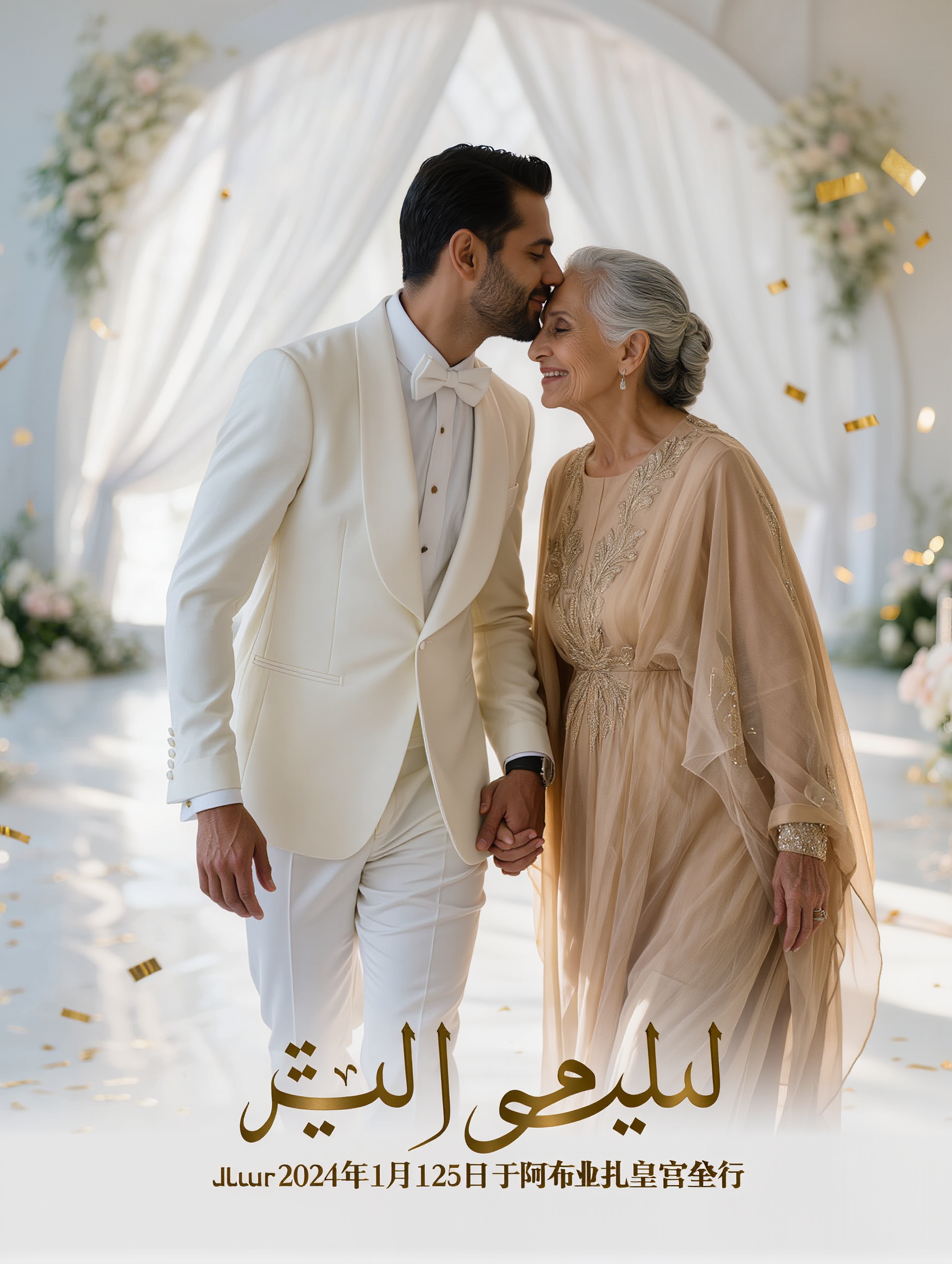 Kling AI work 316474818502110 - wedding announcement template AI image