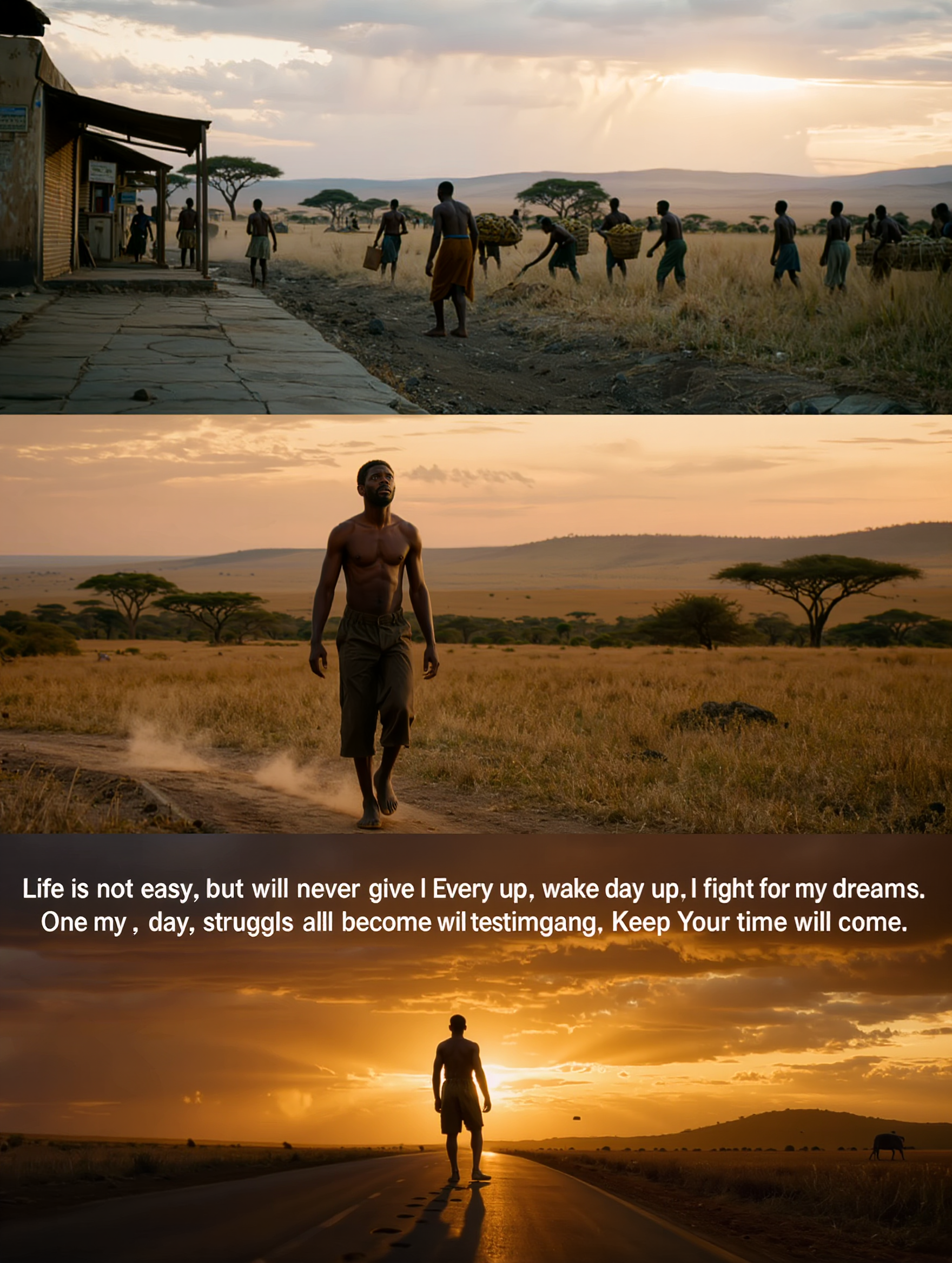 Kling AI work 316776849618417 - inspirational quotes about life challenges AI image