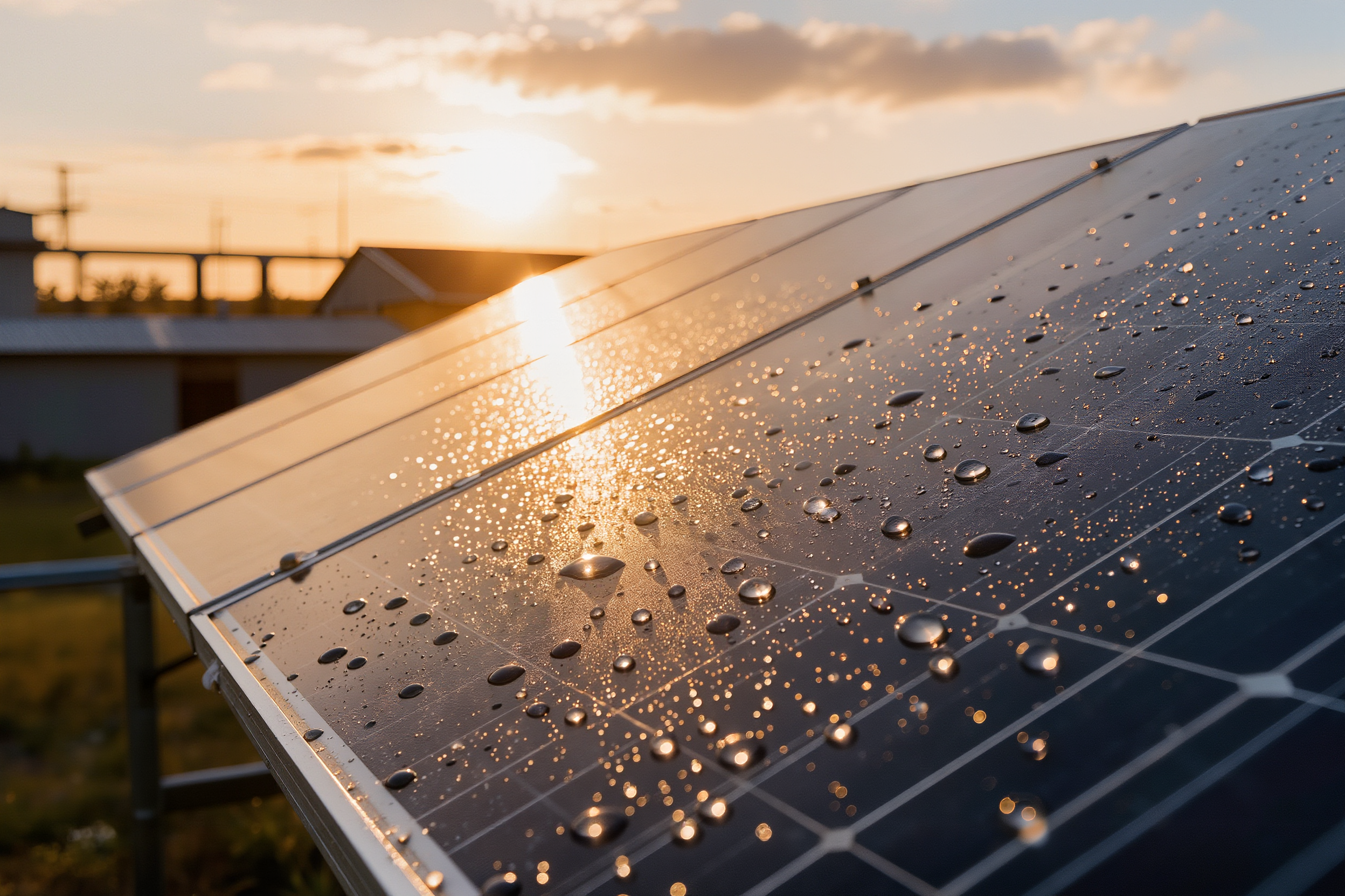 Solar panels - lighting in photography AI image