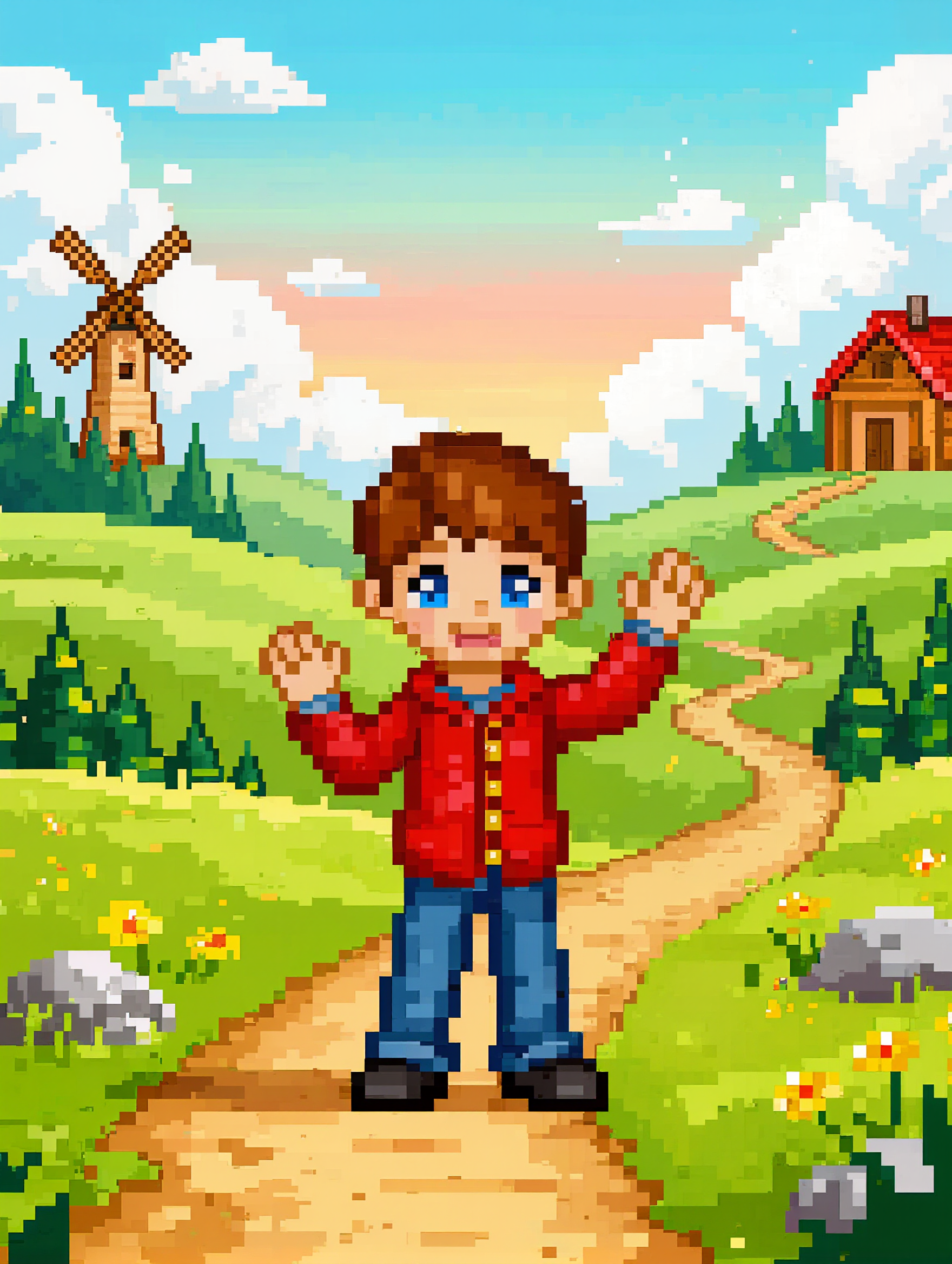 Kling AI work 317613395668159 - image to minecraft pixel art AI image