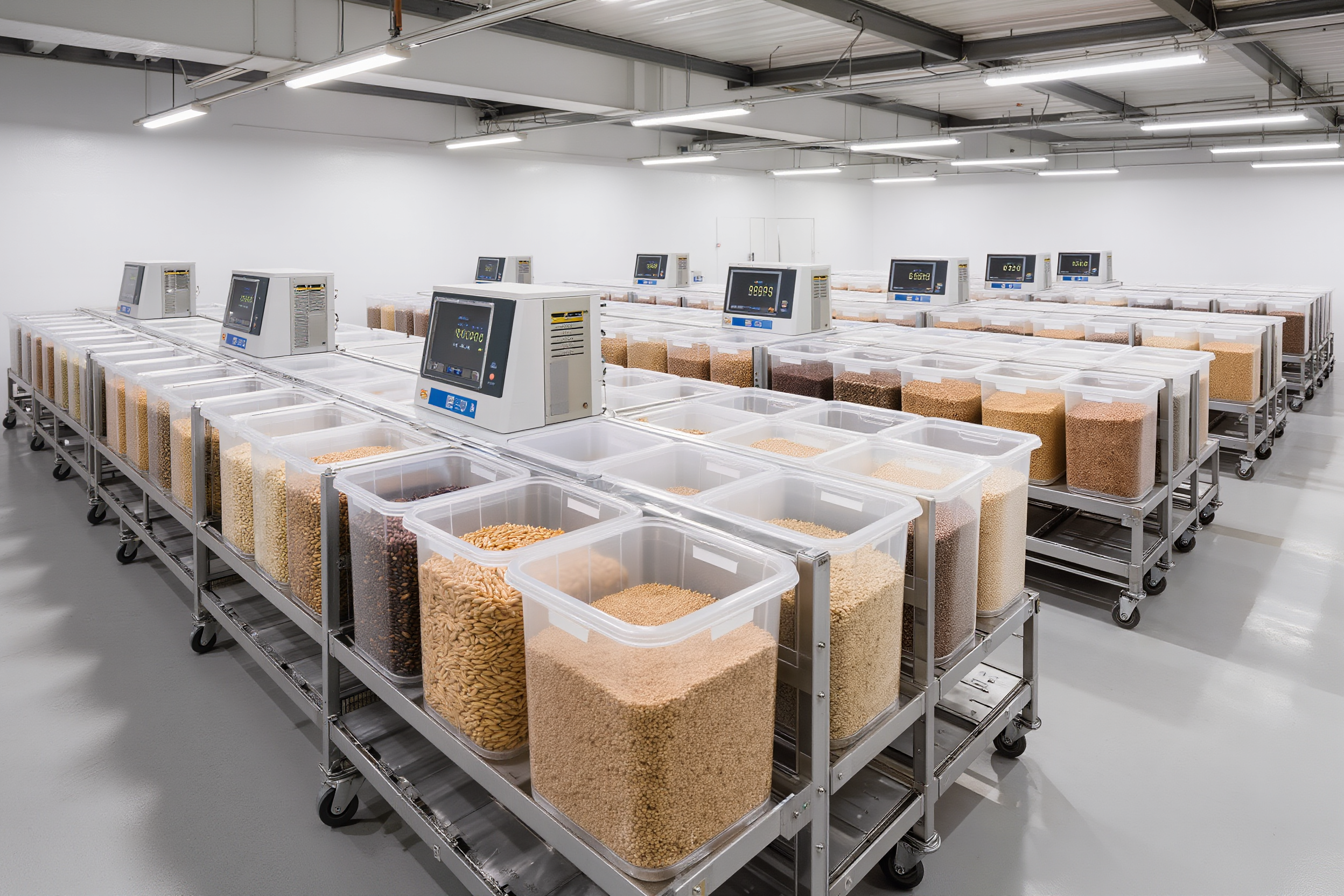 Modern seed storage facility - image seed AI image