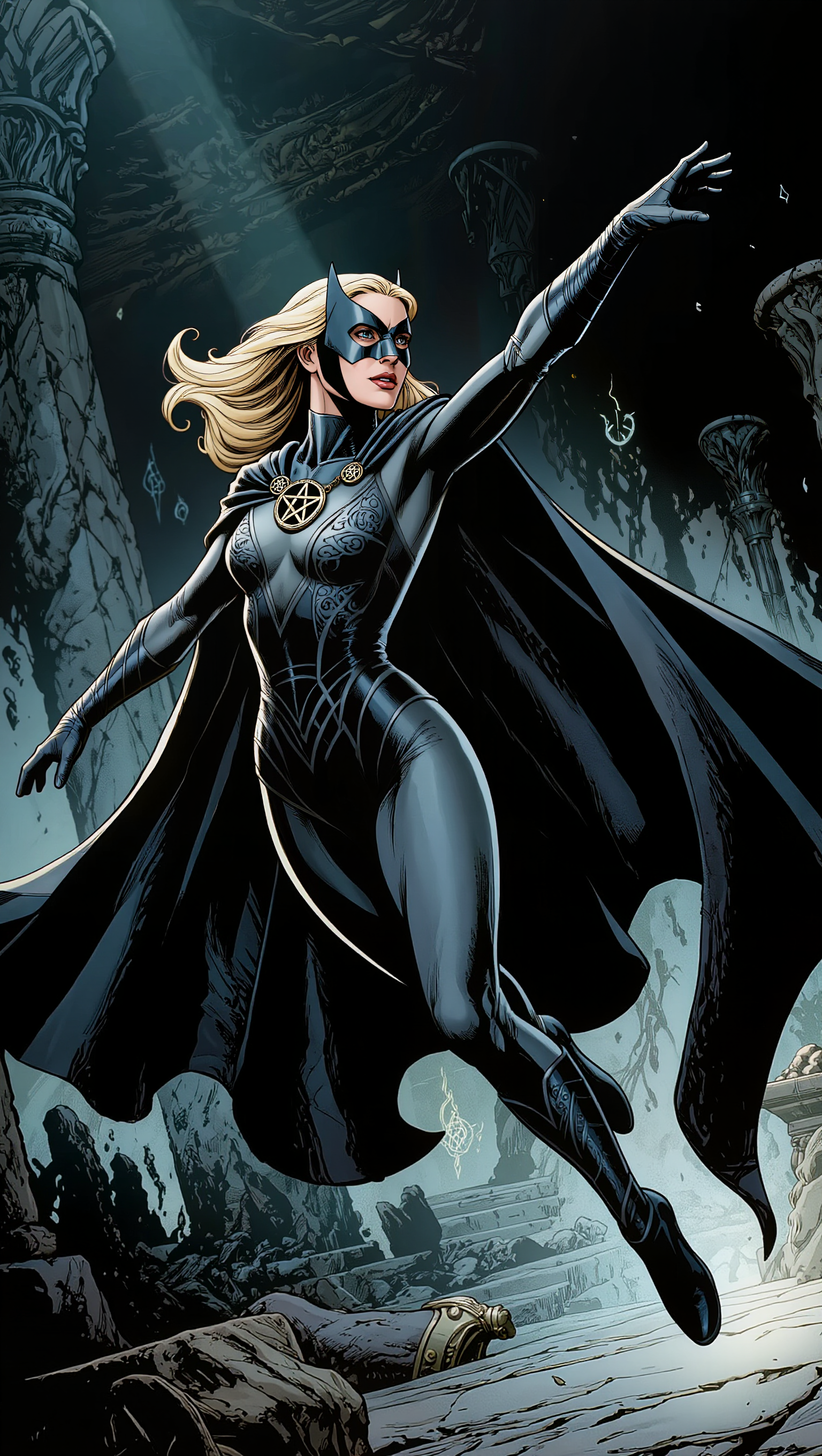 female superhero character - fantasy names female generator AI image