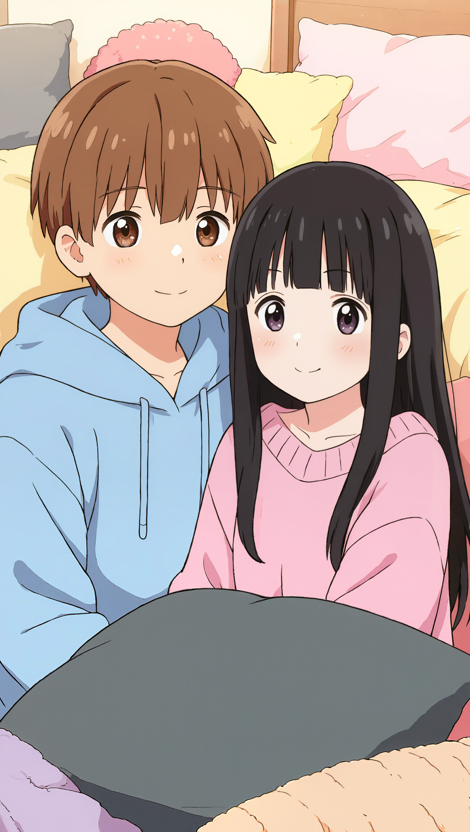 girl name Narmatha boy name sath - blonde anime boy AI image