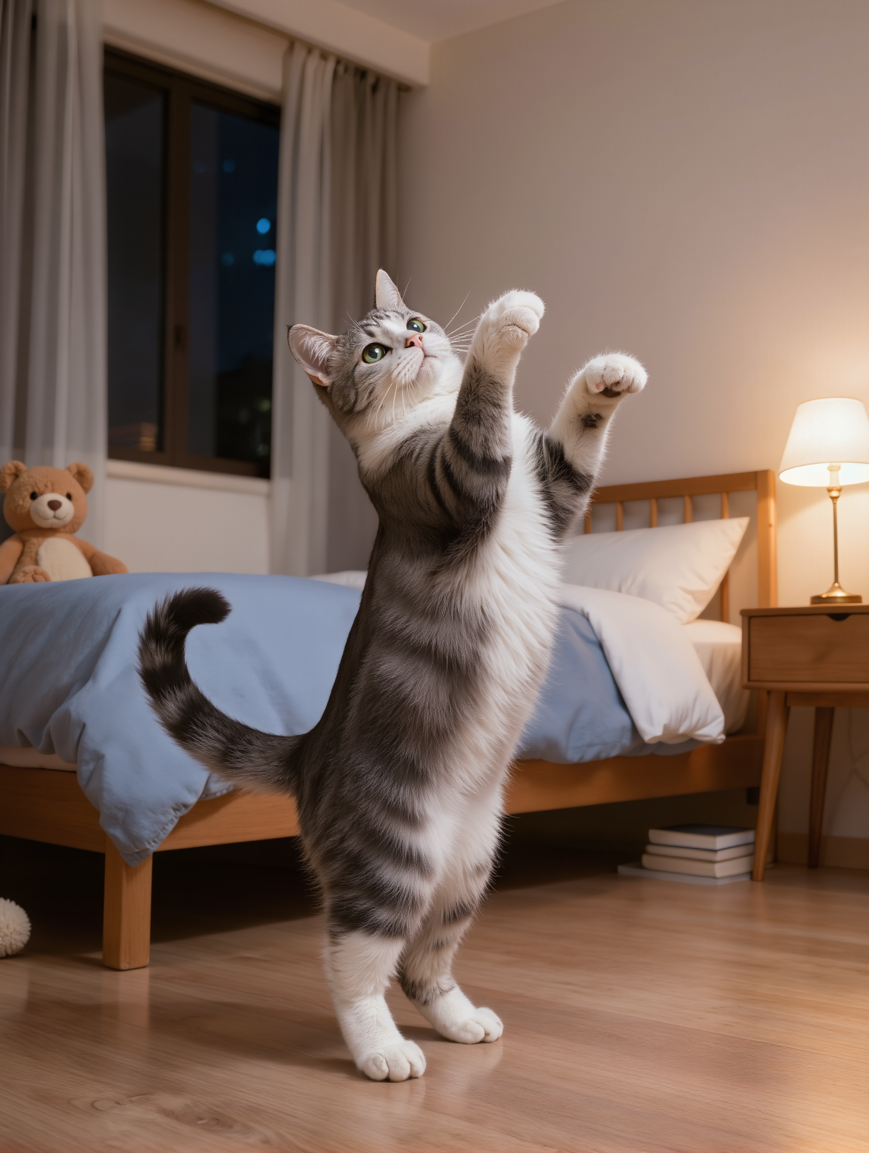 Cat dancing - cat dance wallpaper AI image
