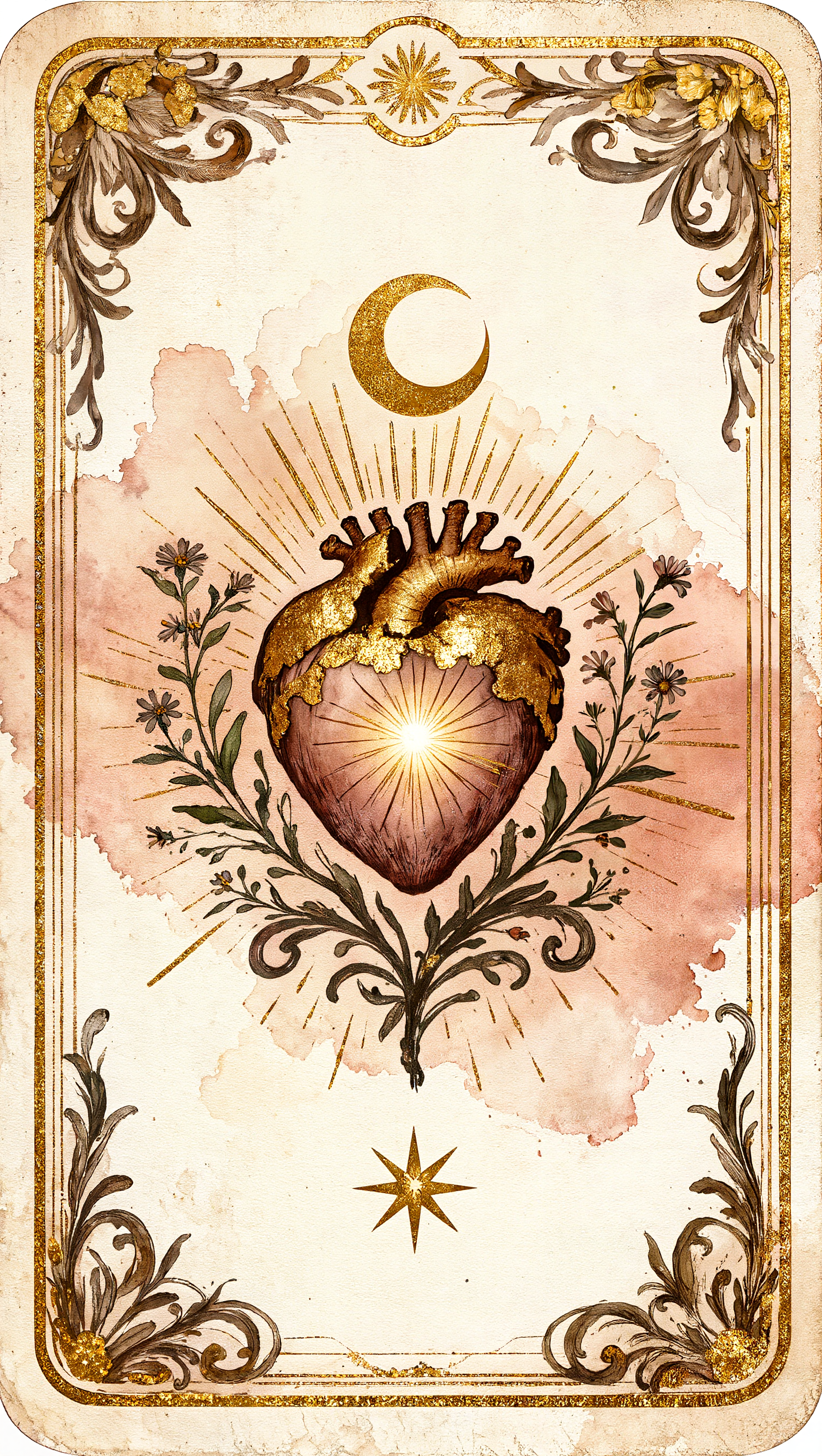 oracle card back design - pov poster design AI image