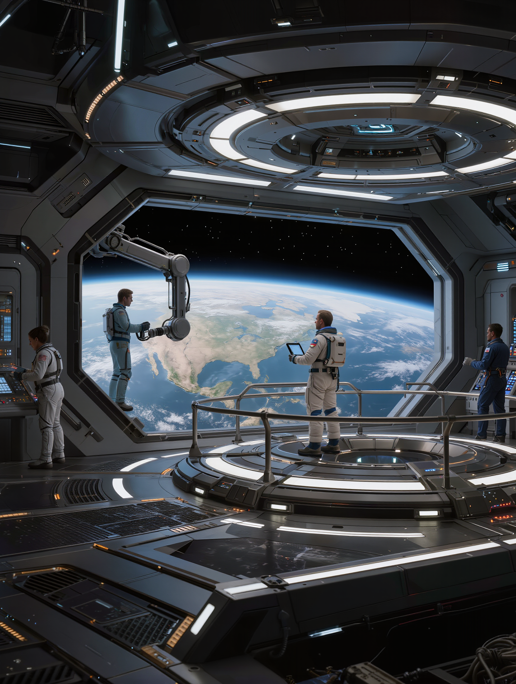 Space Station - space poster design AI image