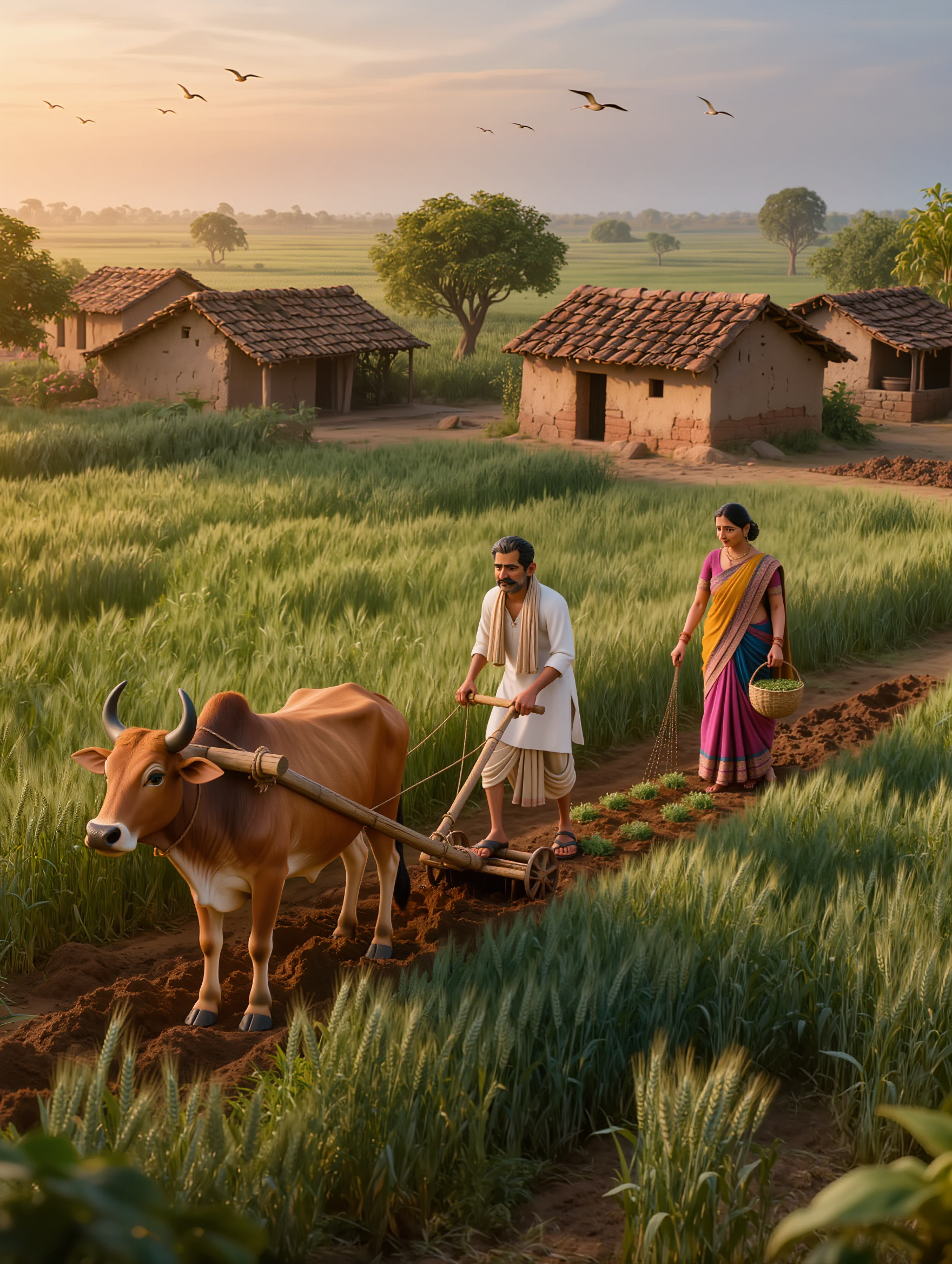 Indian village - indian hair style men AI image