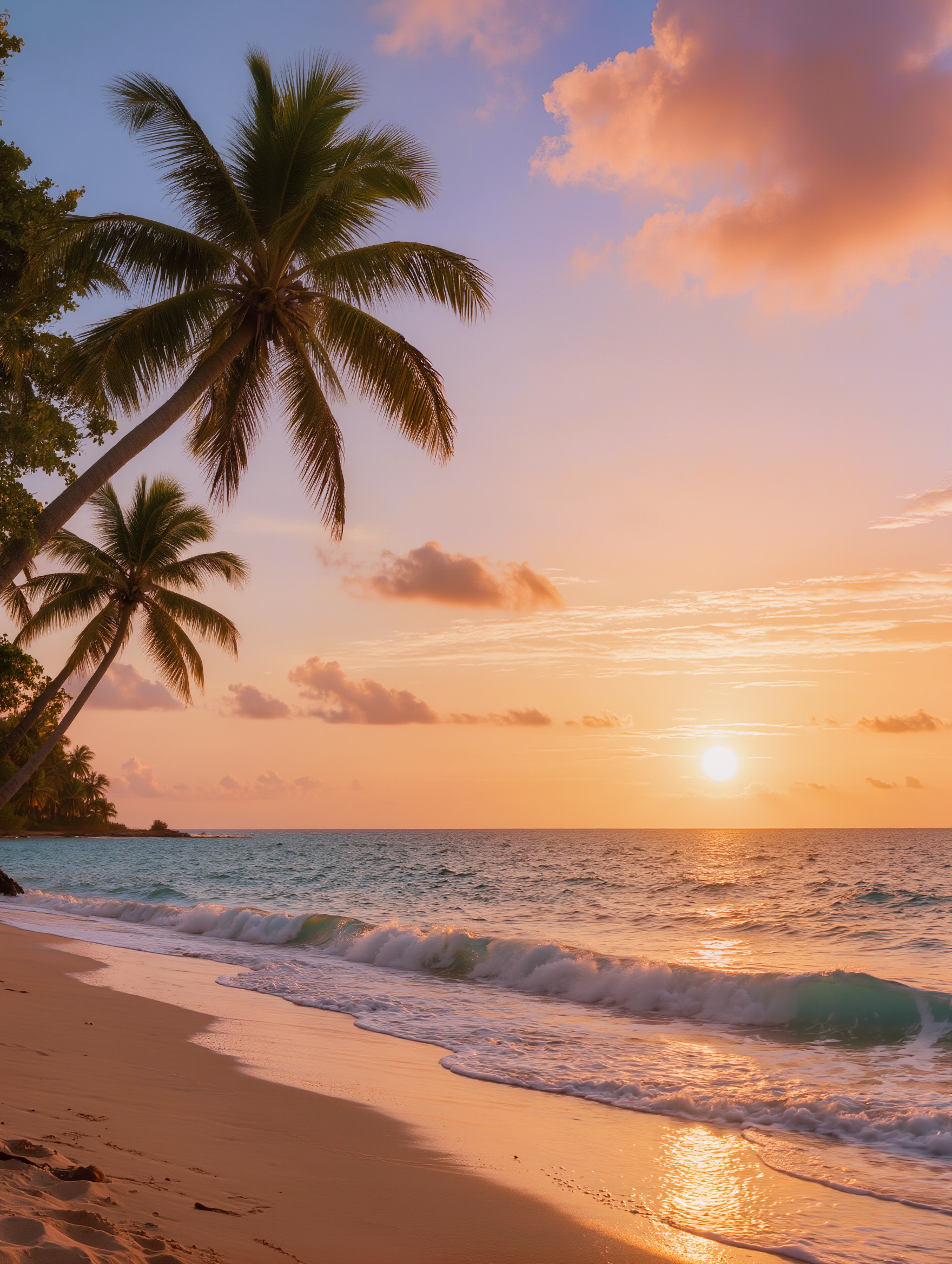 Beach Relaxation - dreamy background AI image