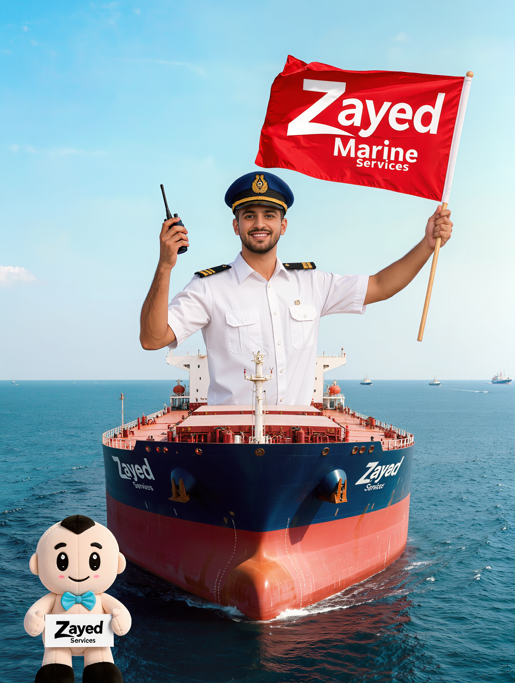 Zayed Marine Services  - kling ai free services AI image