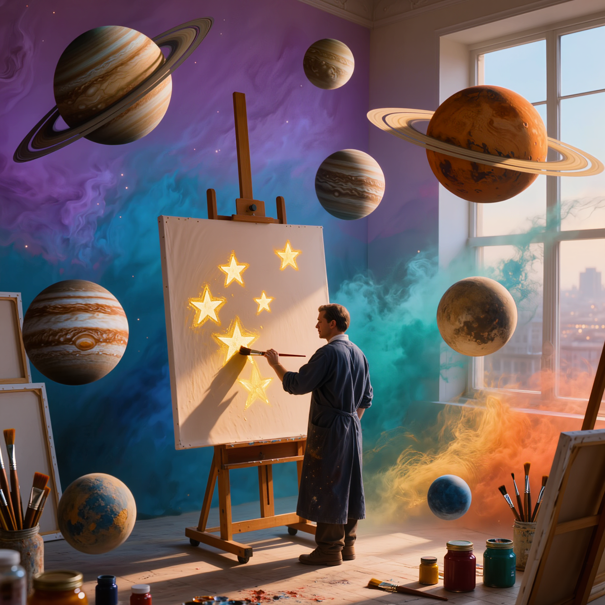 🌌 Cosmic Art - wordle art AI image