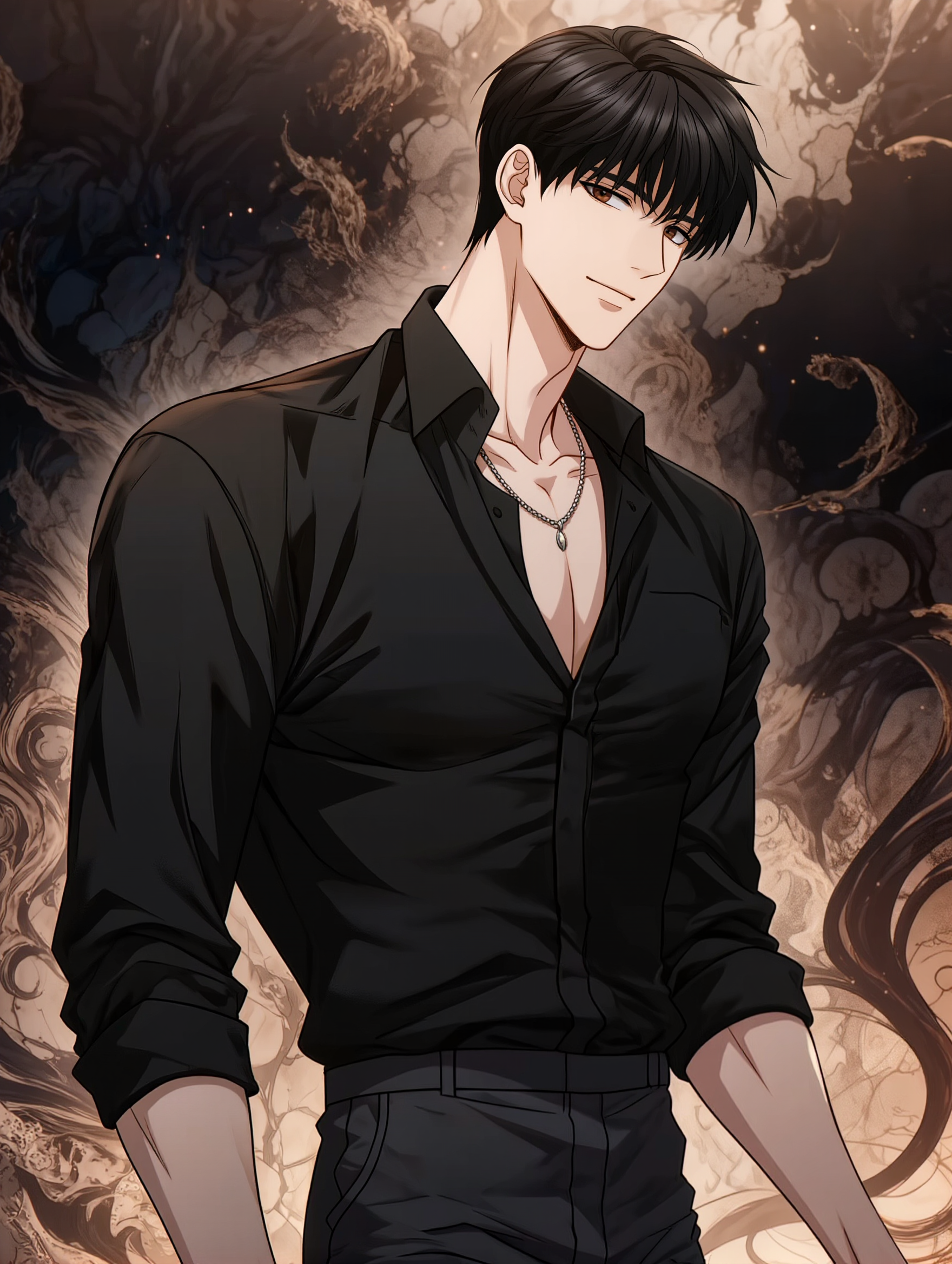 🫣 - tousled hair men AI image