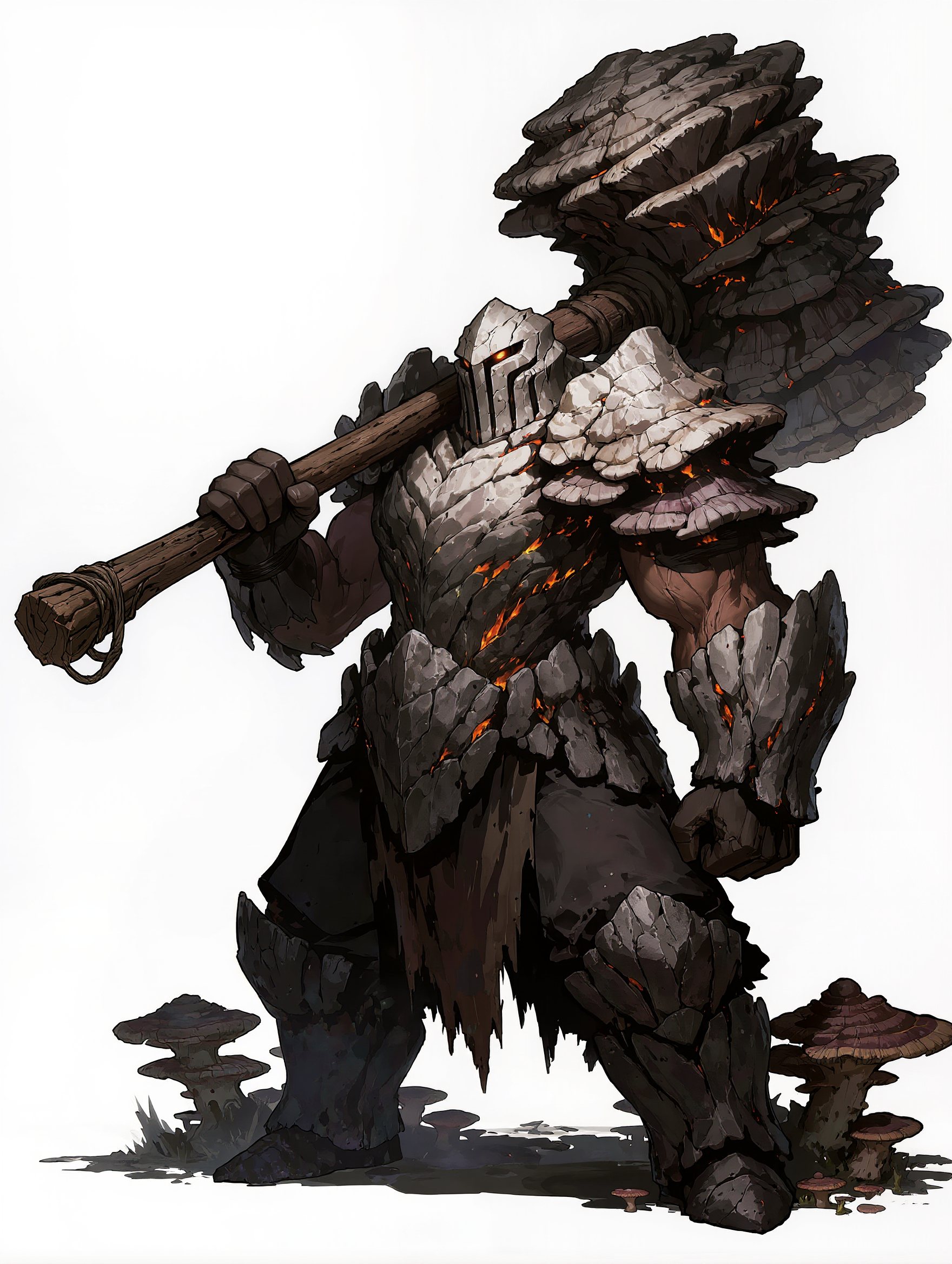Fomes Fomentarius Juggernaut - - long dark hair with layers AI image