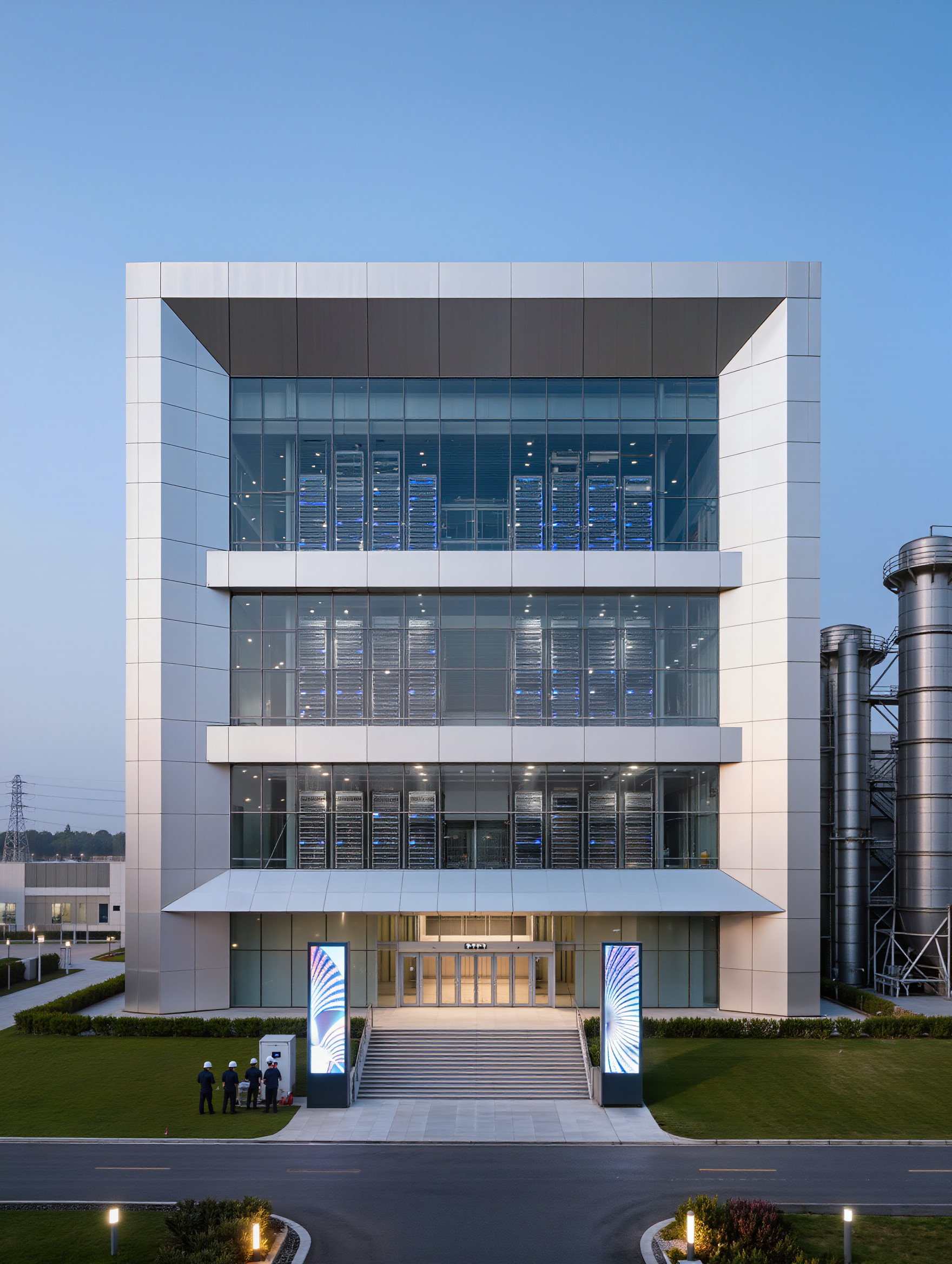 Outside a data center  - tryon fine arts center AI image