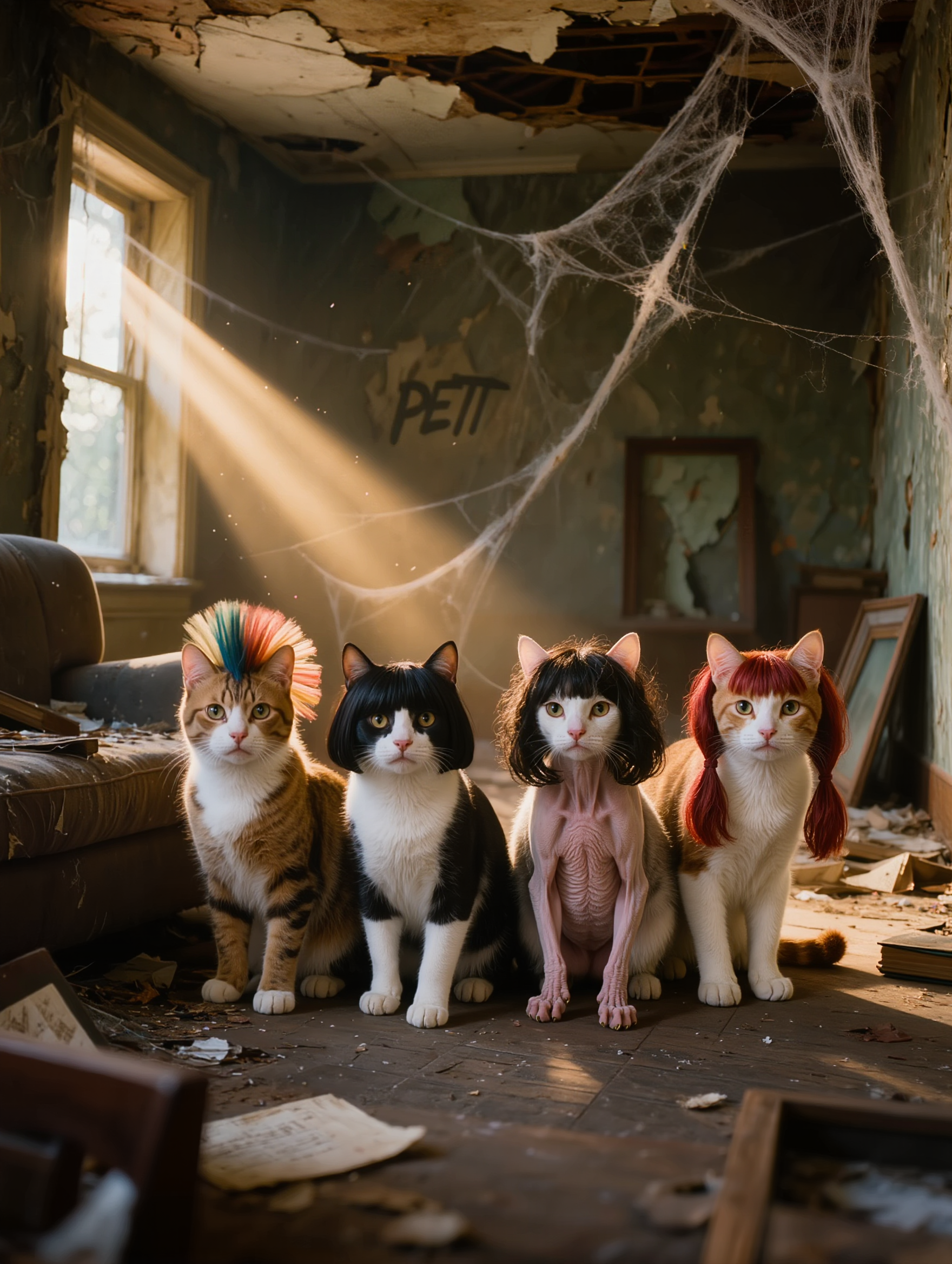 4 Cats  - ai cats AI image