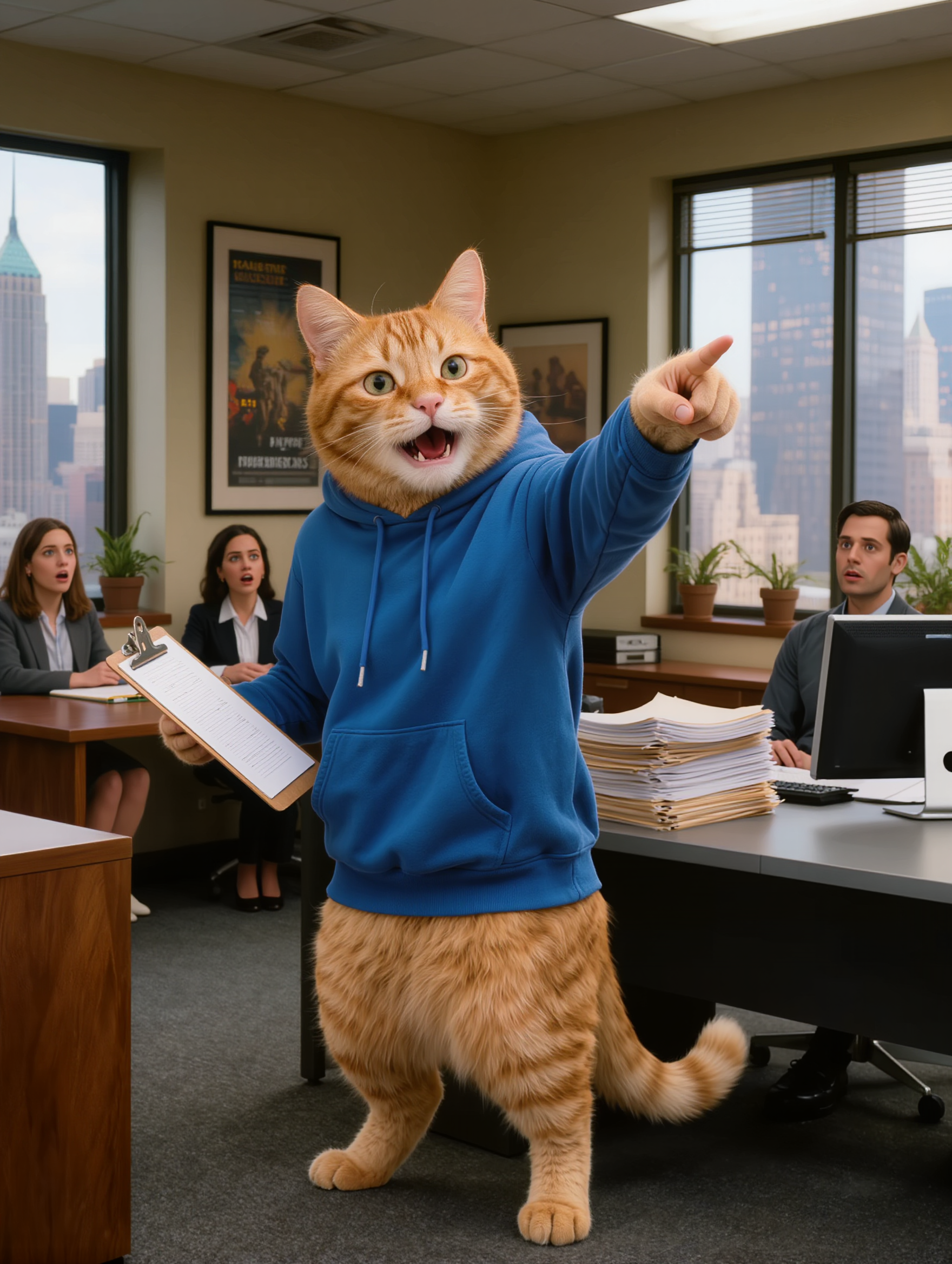 My cat become the boss - ai cat video AI image