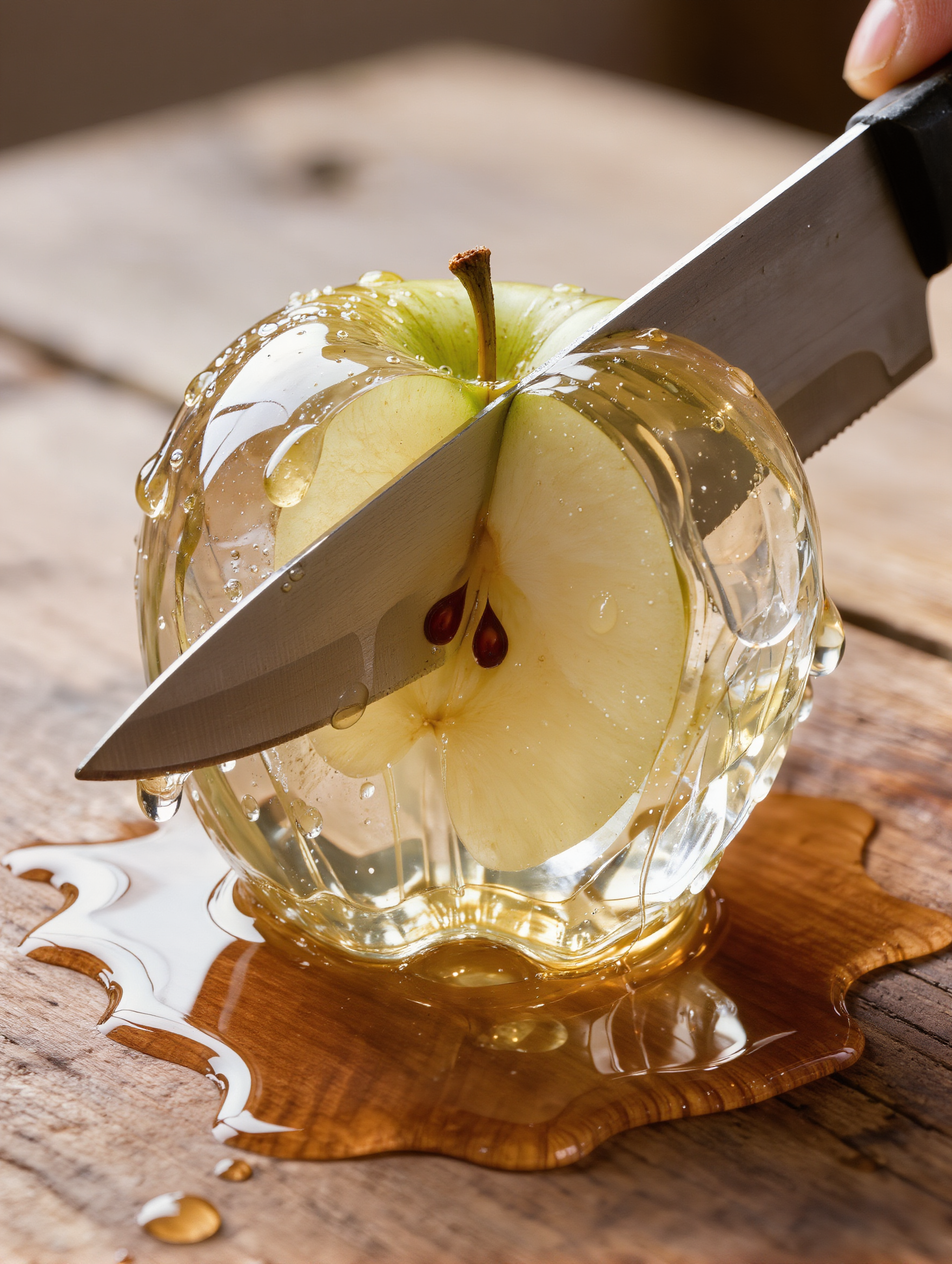 Glass apple cutting Asmar  - stylish cutting for men AI image