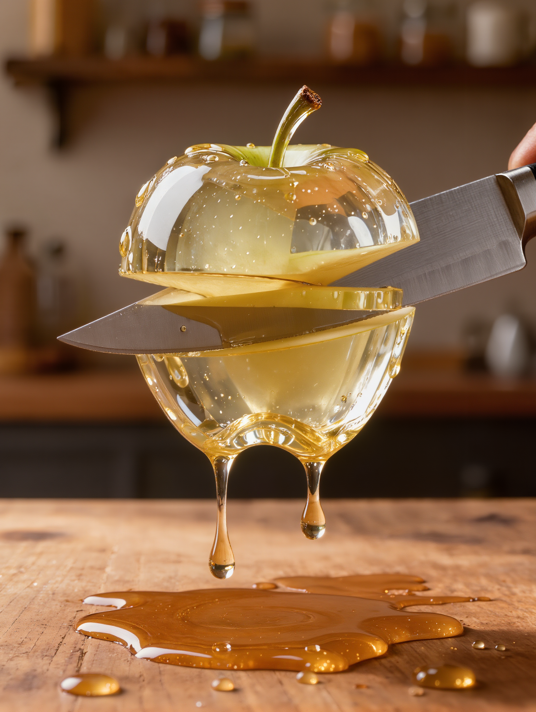 Glass apple cutting Asmar  - stylish cutting for men AI image