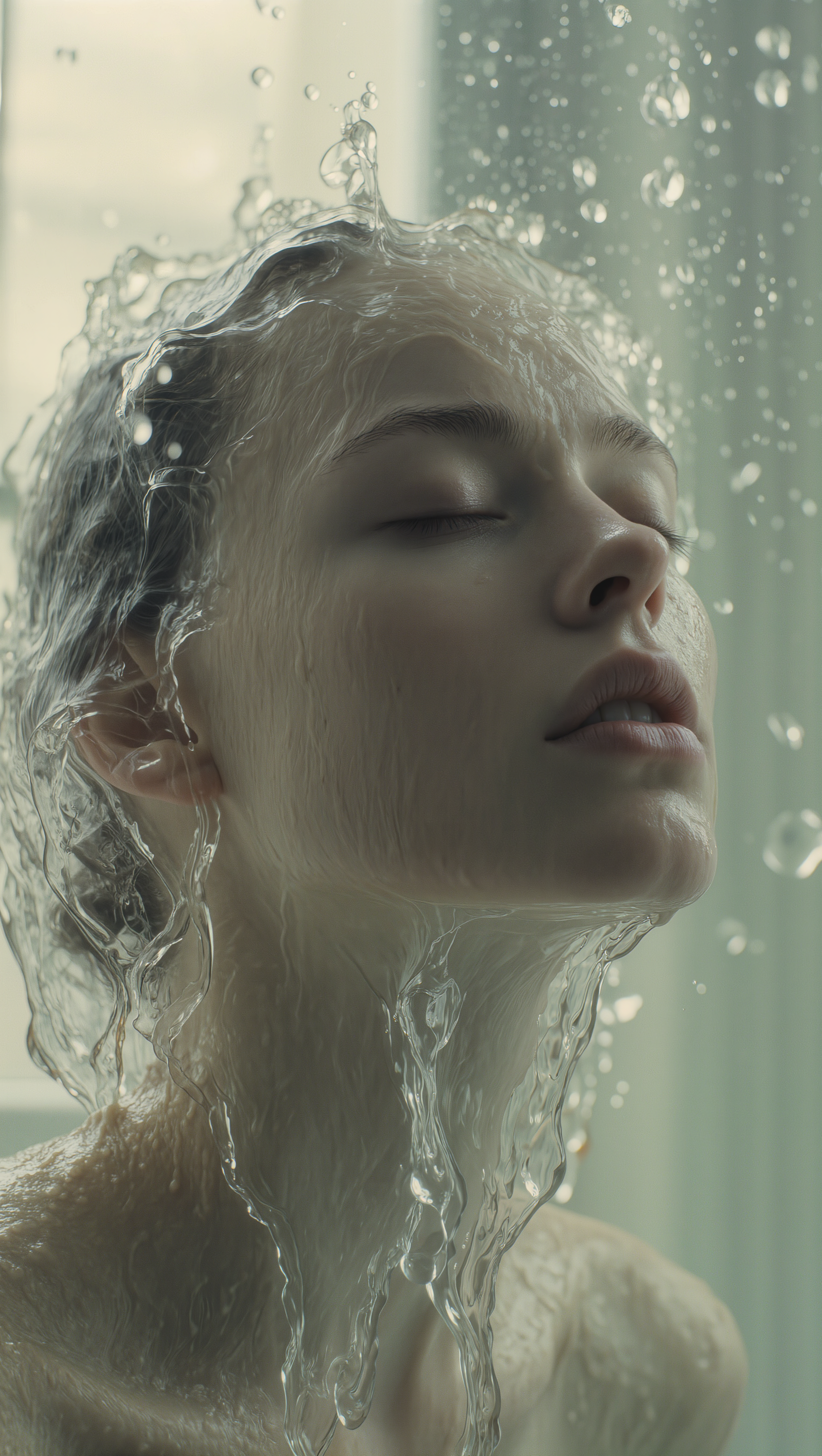 Girl Made of Water - water bending AI image