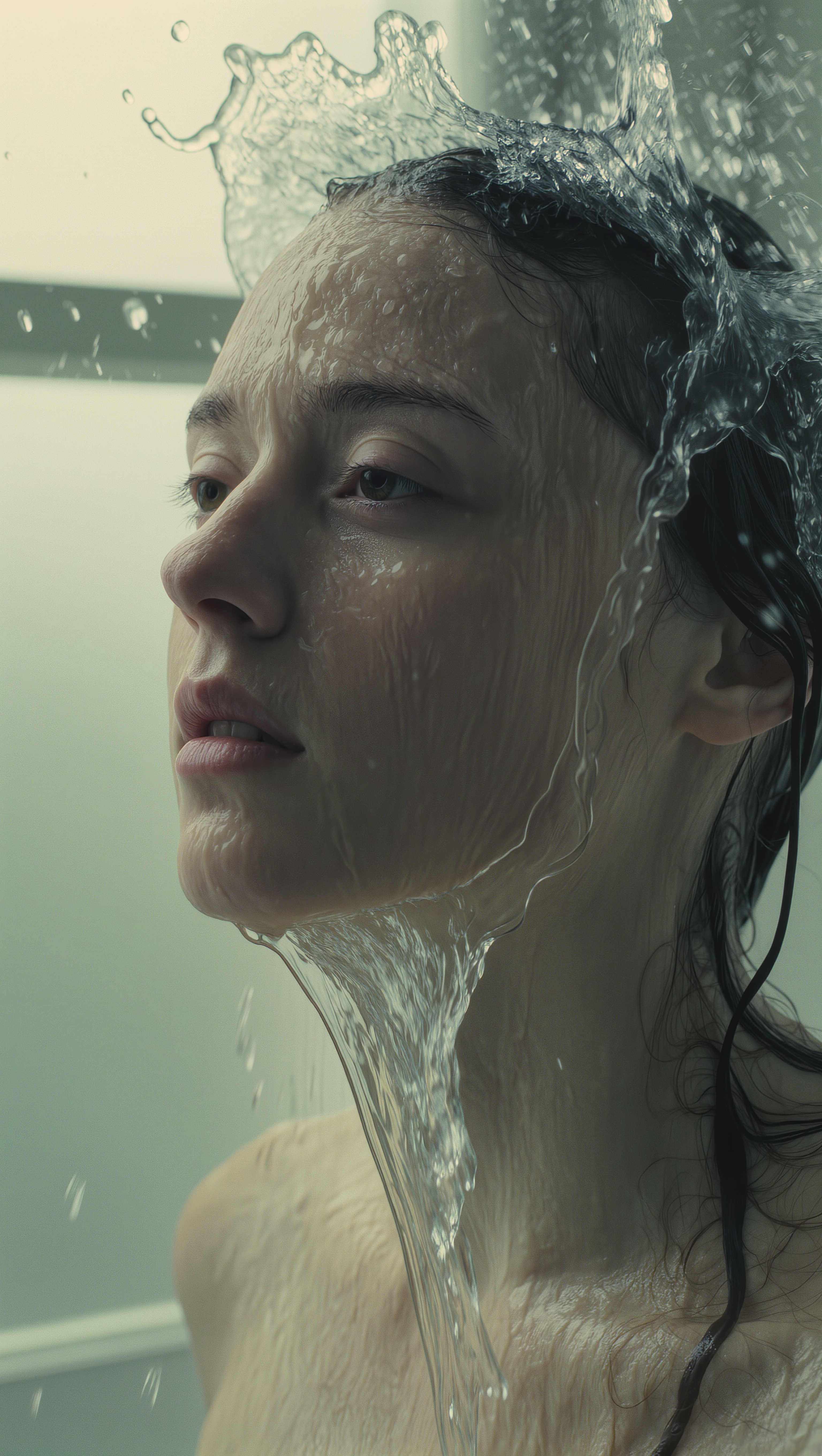 Girl Made of Water - water bending AI image