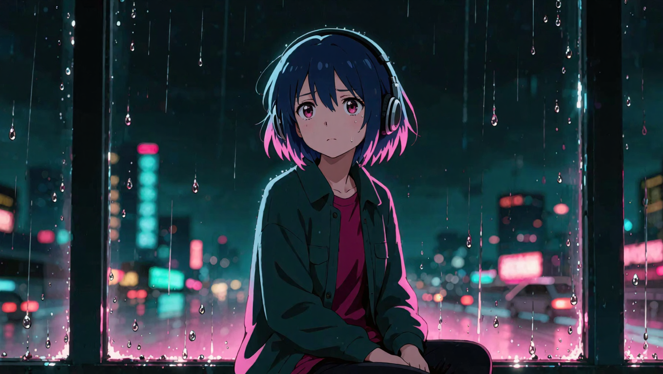 Kling AI work 307116301500116 - anime album cover AI image