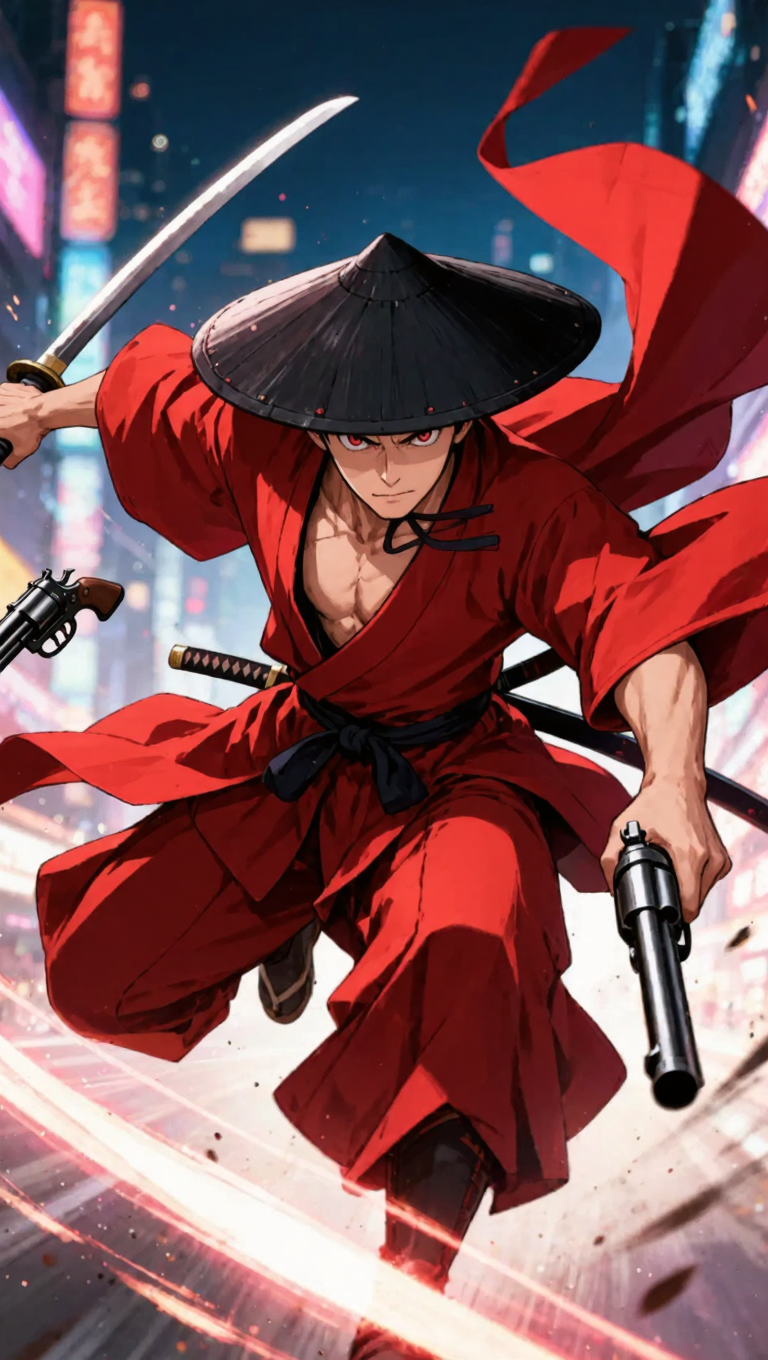 Kling AI work 307757790617699 - samurai animation AI image