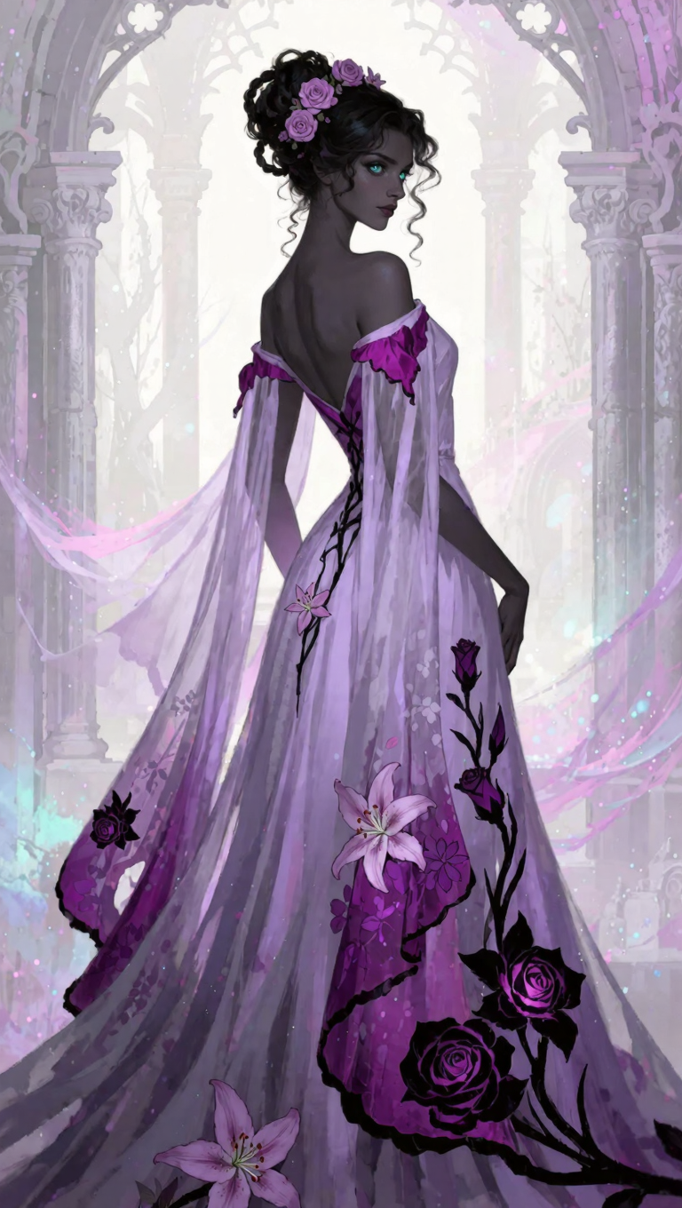 Kling AI work 315948769520404 - lavender grey hair color AI image