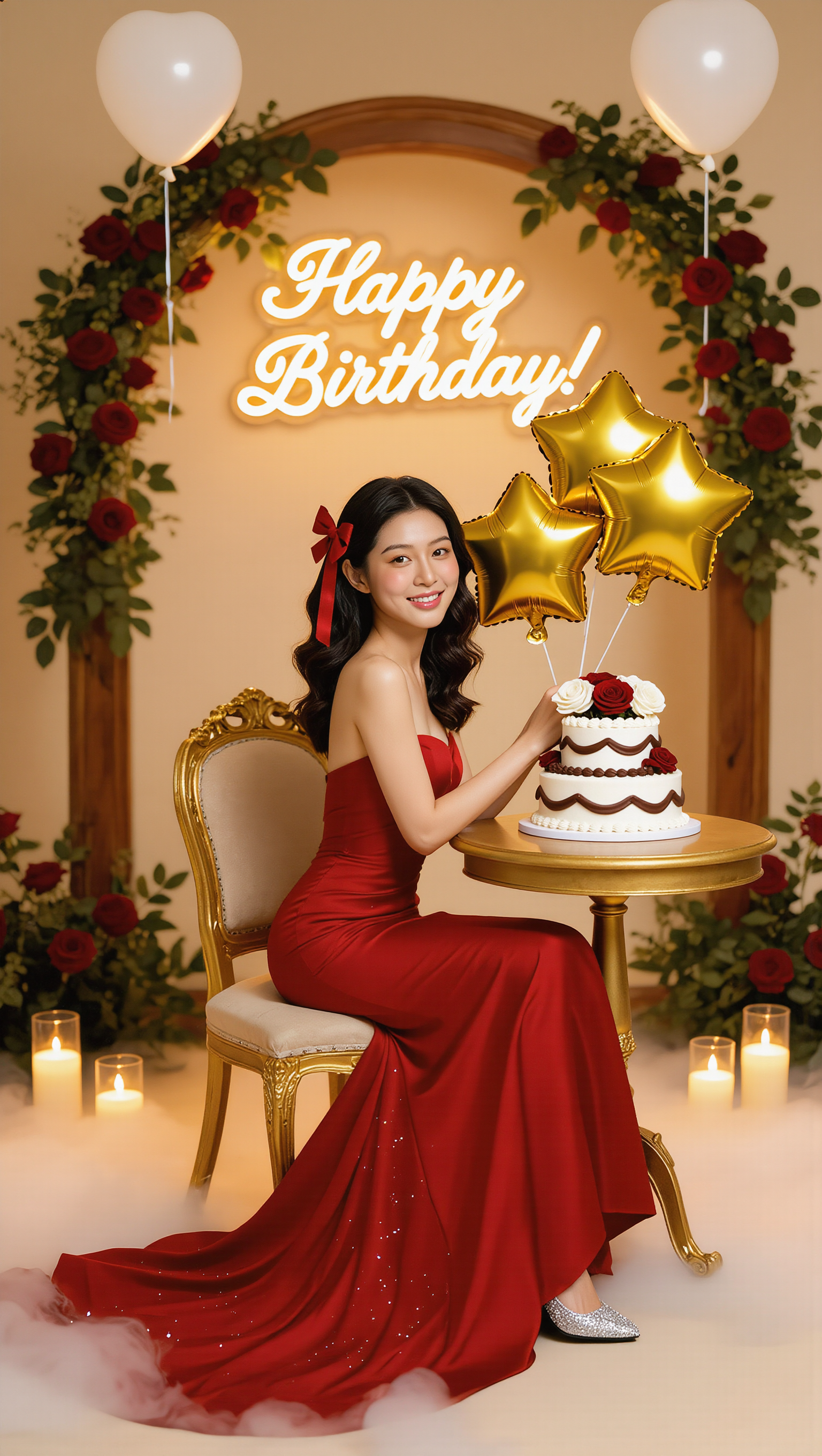 Happy Birthday - online birthday card generator AI image
