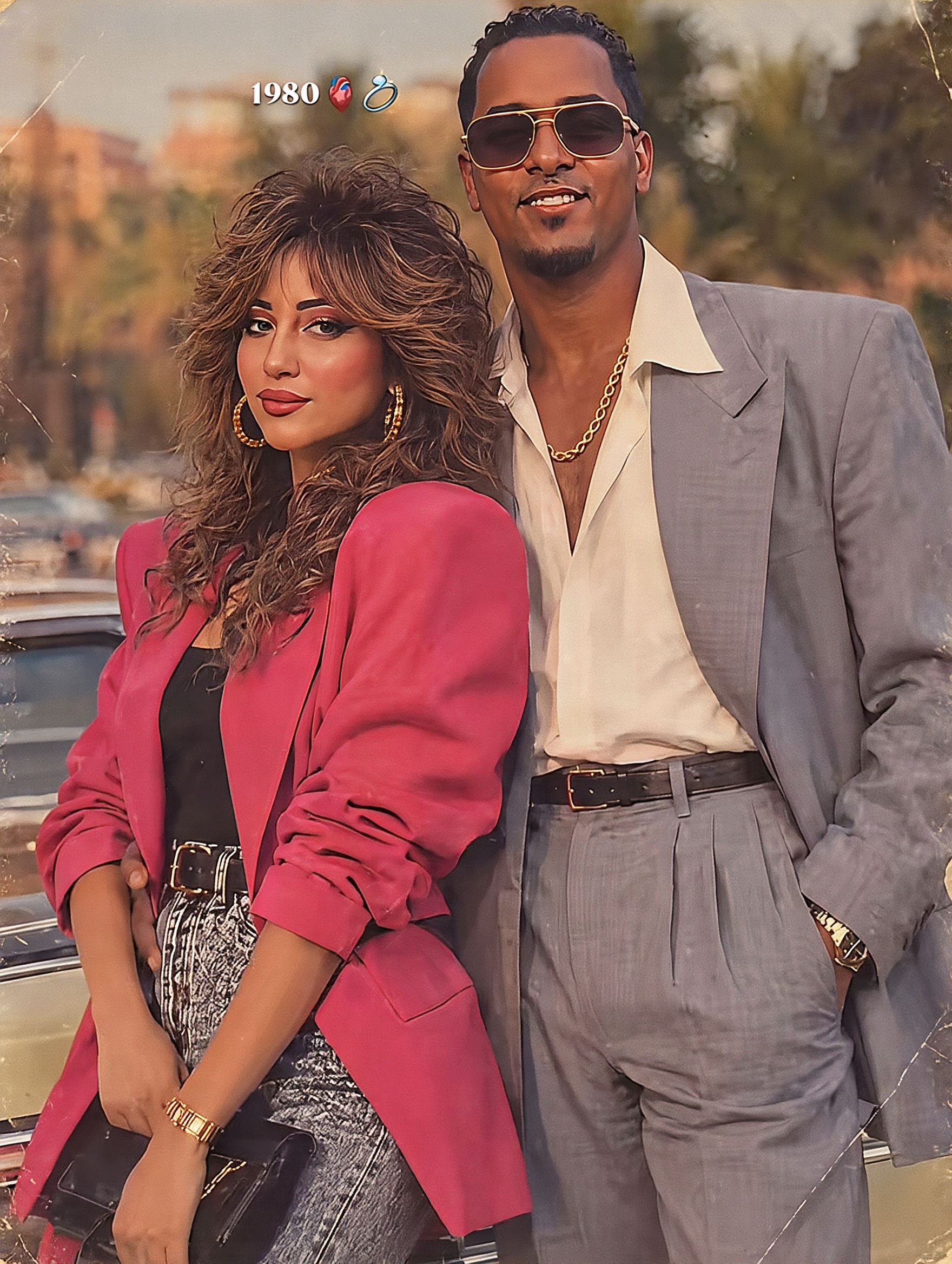 80s Retro Portrait Template - portrait ai generator AI image
