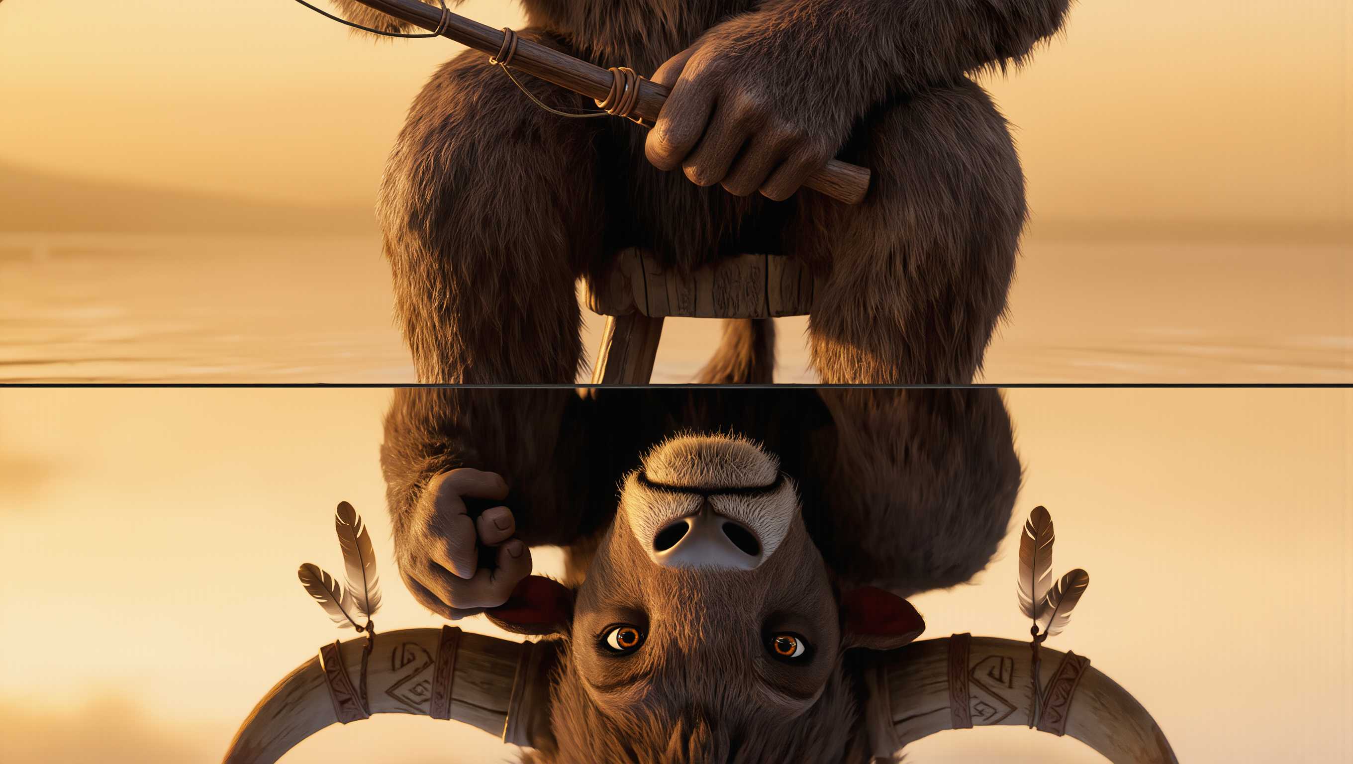 Tauren Fishin - crisp ai AI image