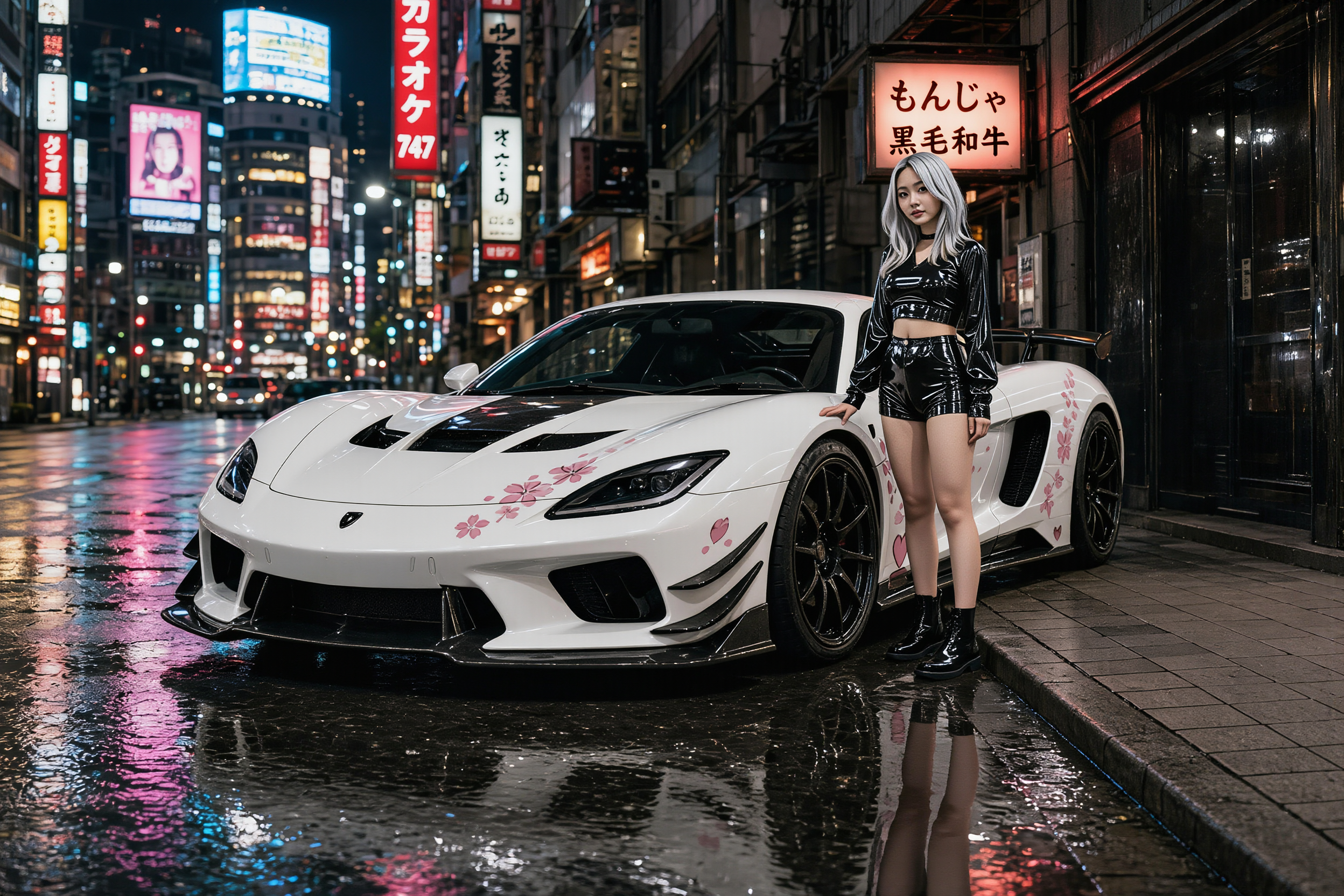 Tokyo Car - step 2 pushing car AI image