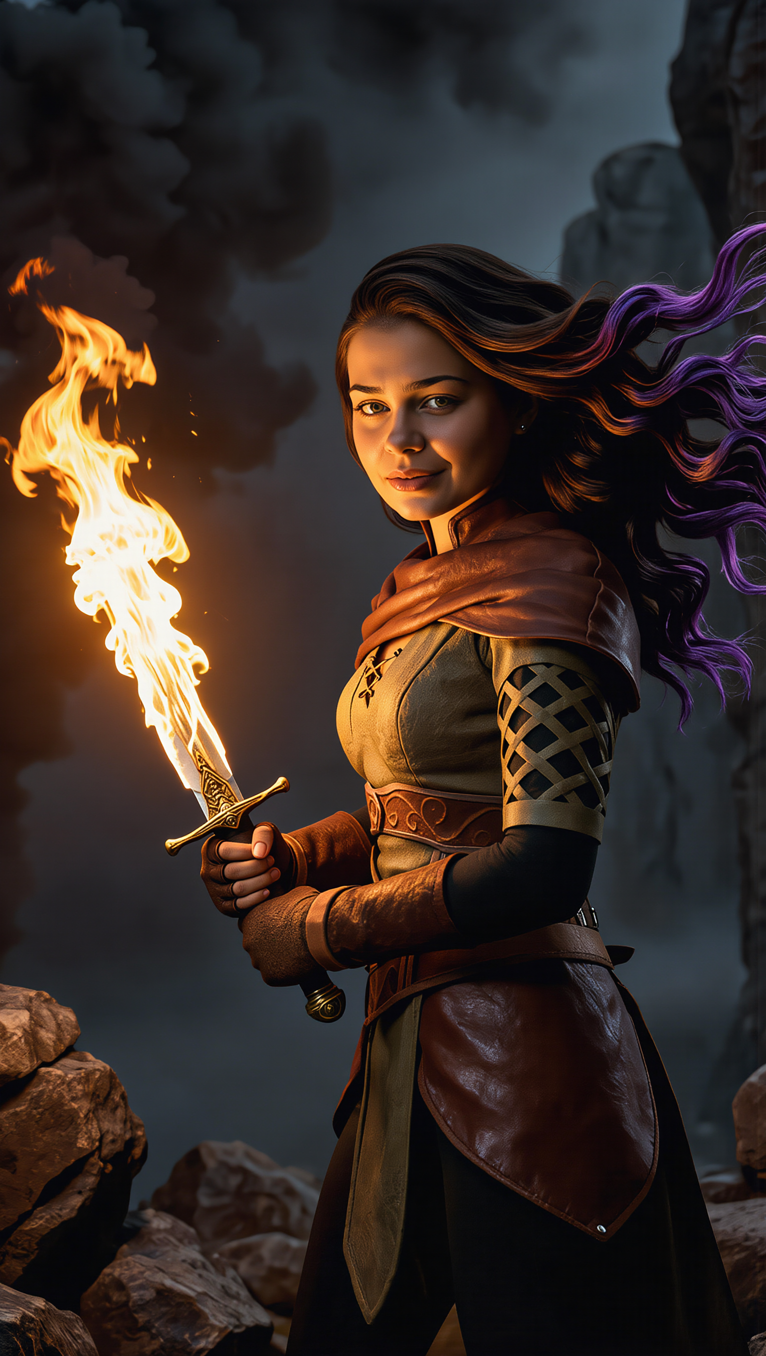Elven Flame Sword - balloon modelling sword AI image