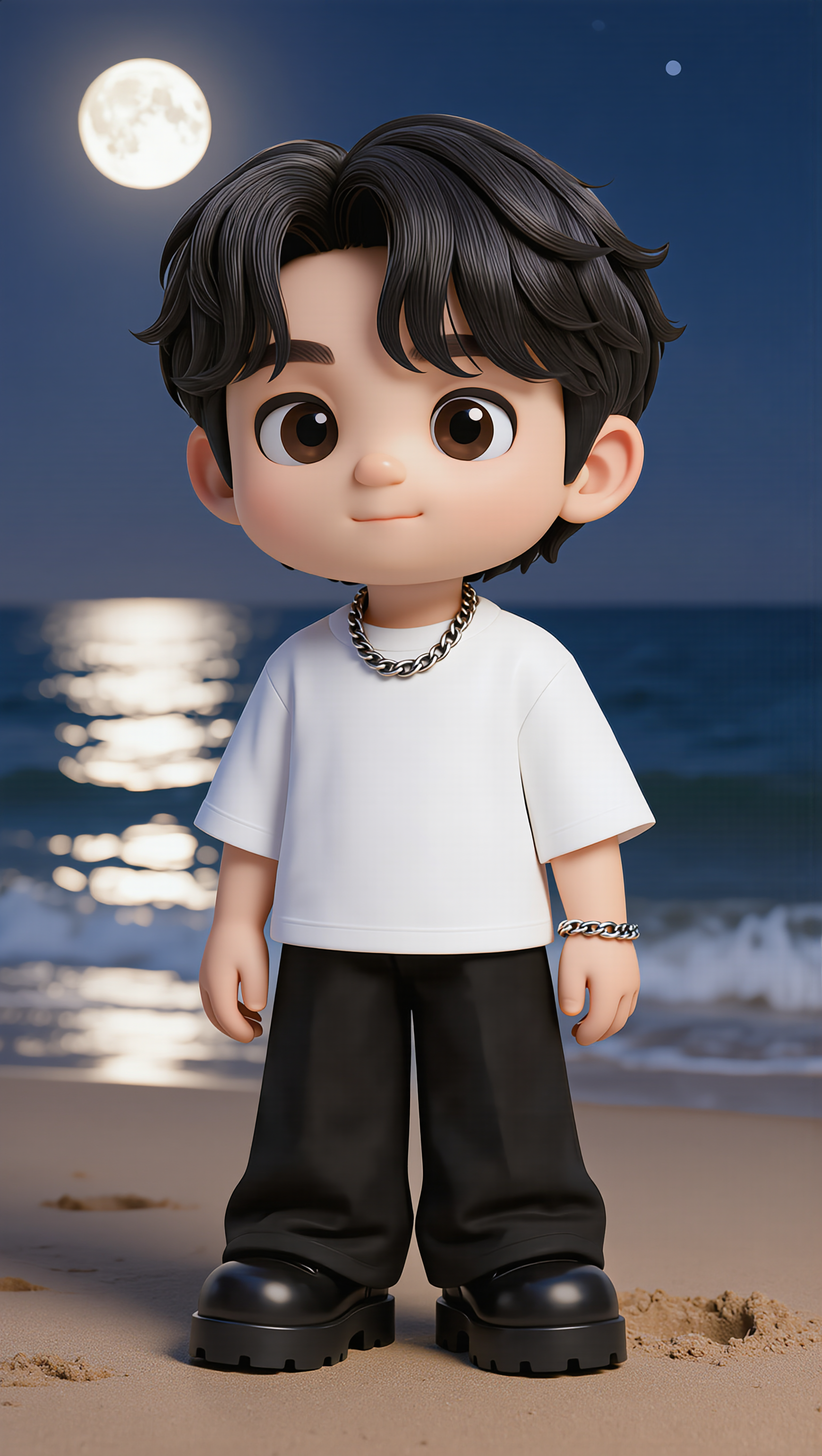 Kling AI work 319542129322954 - boy short hair style photo AI image