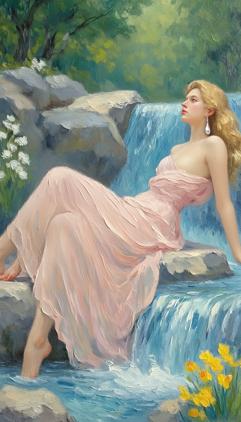 Kling AI work 298797520616122 - motion waterfall picture AI image