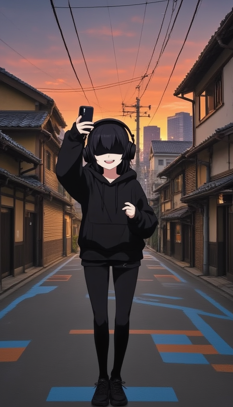 Kling AI work 299212291502162 - school girl pose anime AI image