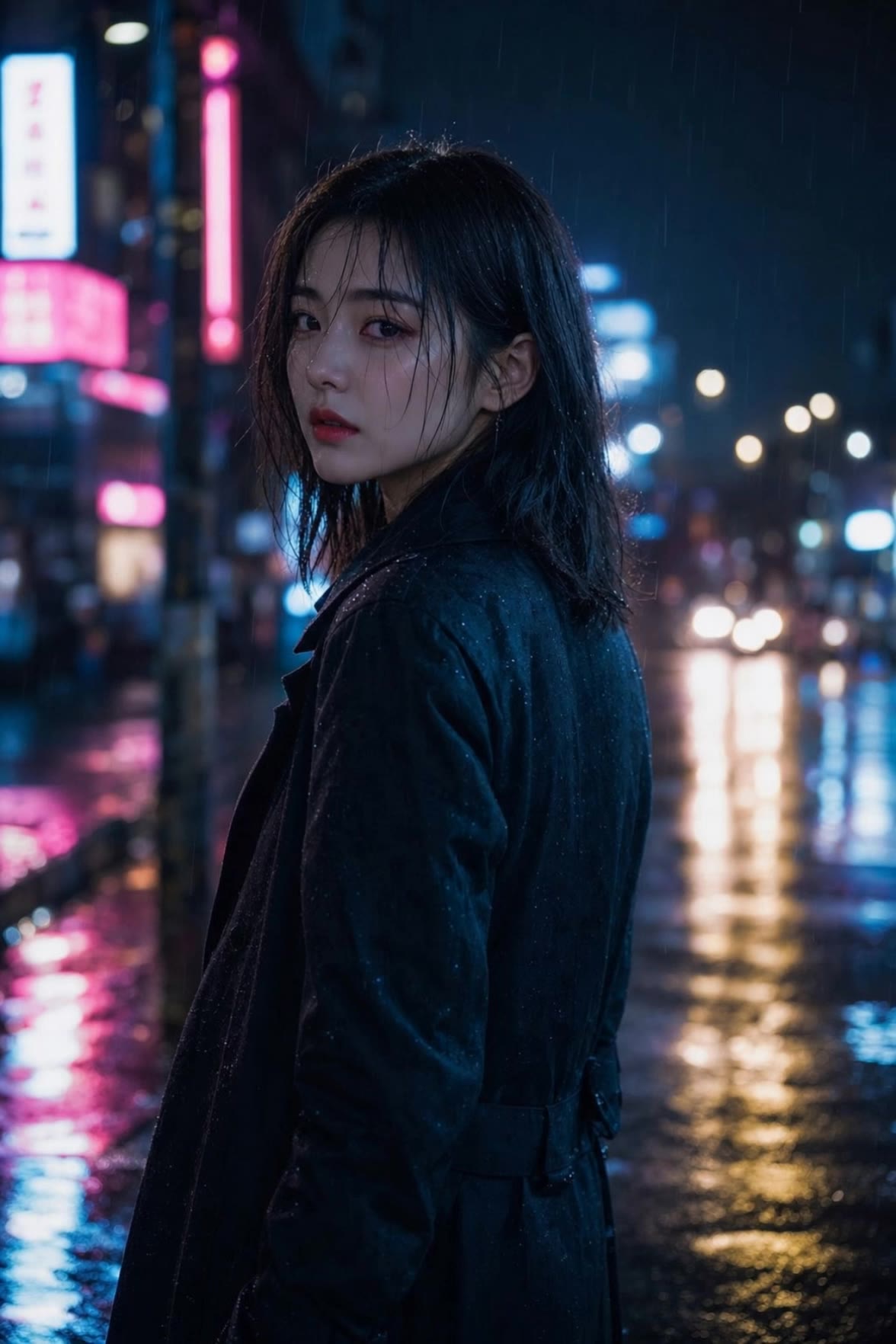 k-drama - photos of layered shoulder length hair AI video