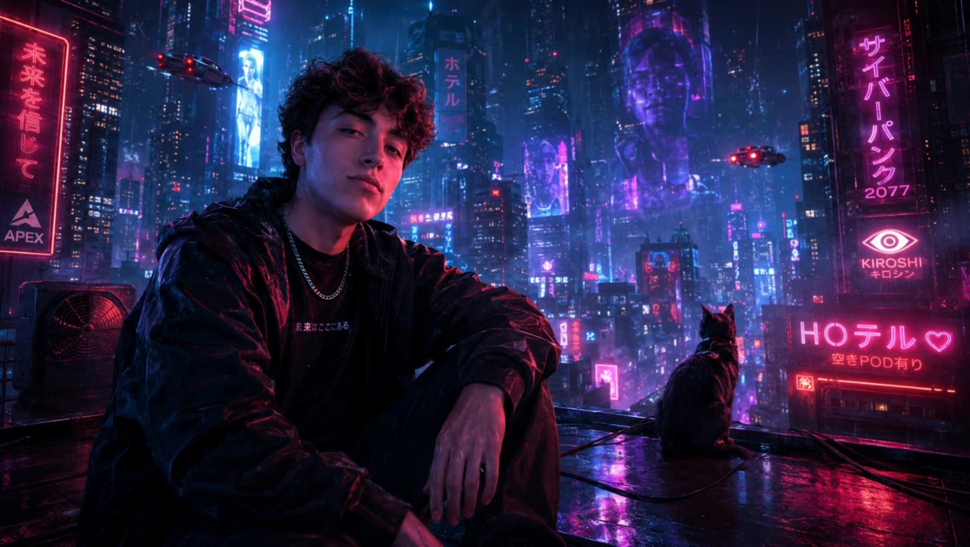 Kling AI work 311964590618317 - cyberpunk wallpaper AI video