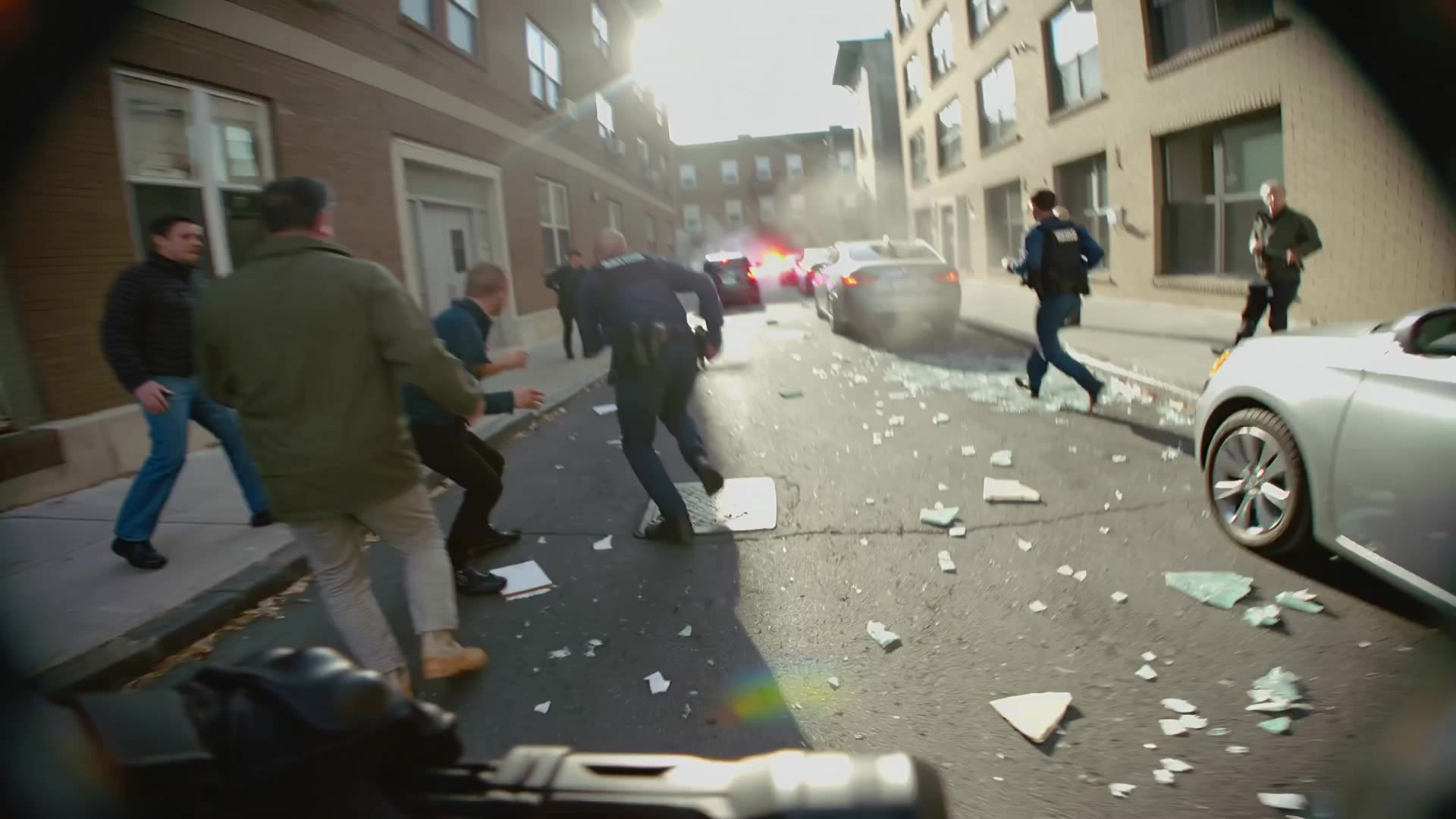 POLICE BODY-CAM ACTION SCENE - action scene AI video