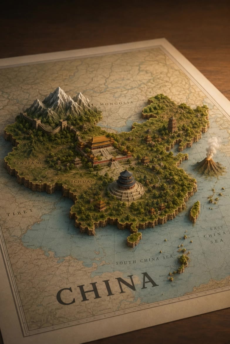 China Map - image studios 360 AI video